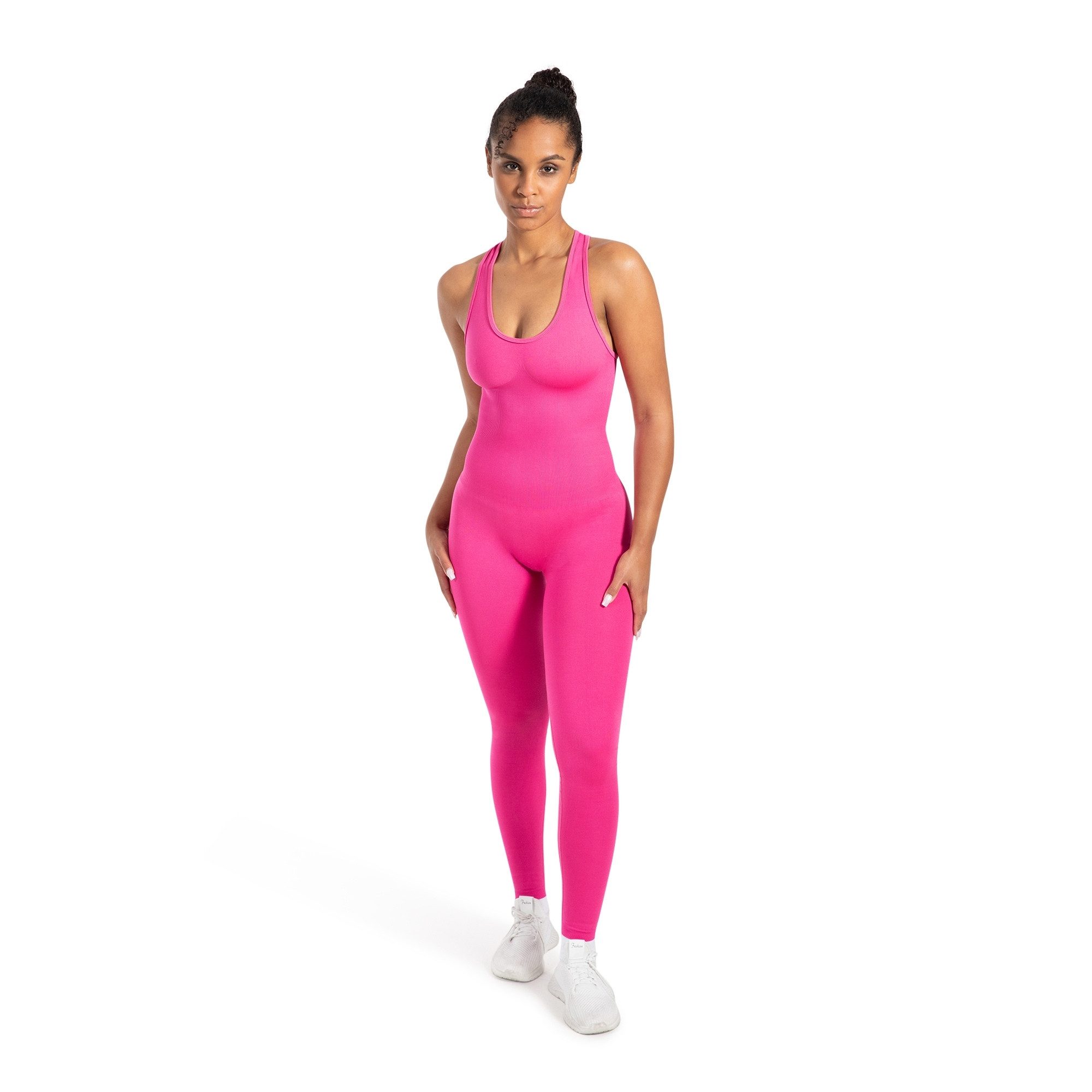 Smilodox Jumpsuit Elsie, Seamless Einteiler, Racerback, Ganzkörperanzug figurformend Sportanzug geripptes Material, Overall atmungsaktiv, Workout Yoga