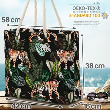 VOID Strandtasche (1-tlg), Königstiger Dschungel Beach Bag Tiger Wild-Katze Raubkatze Raubtier Dschungel