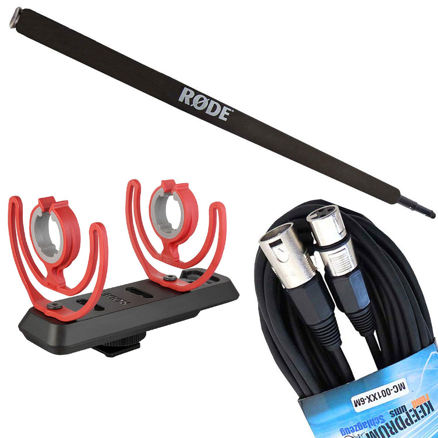 Mischpult Rode Micro BoomPole mit SM3R Halter mit keepdrum kabel