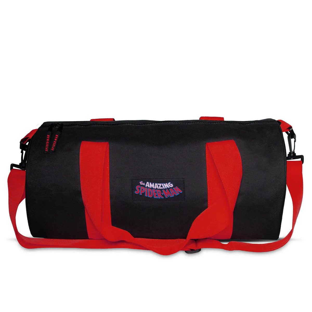 Spiderman Schultertasche Black & Red Mask Logo, Reisetasche Duffle Bag Sporttasche