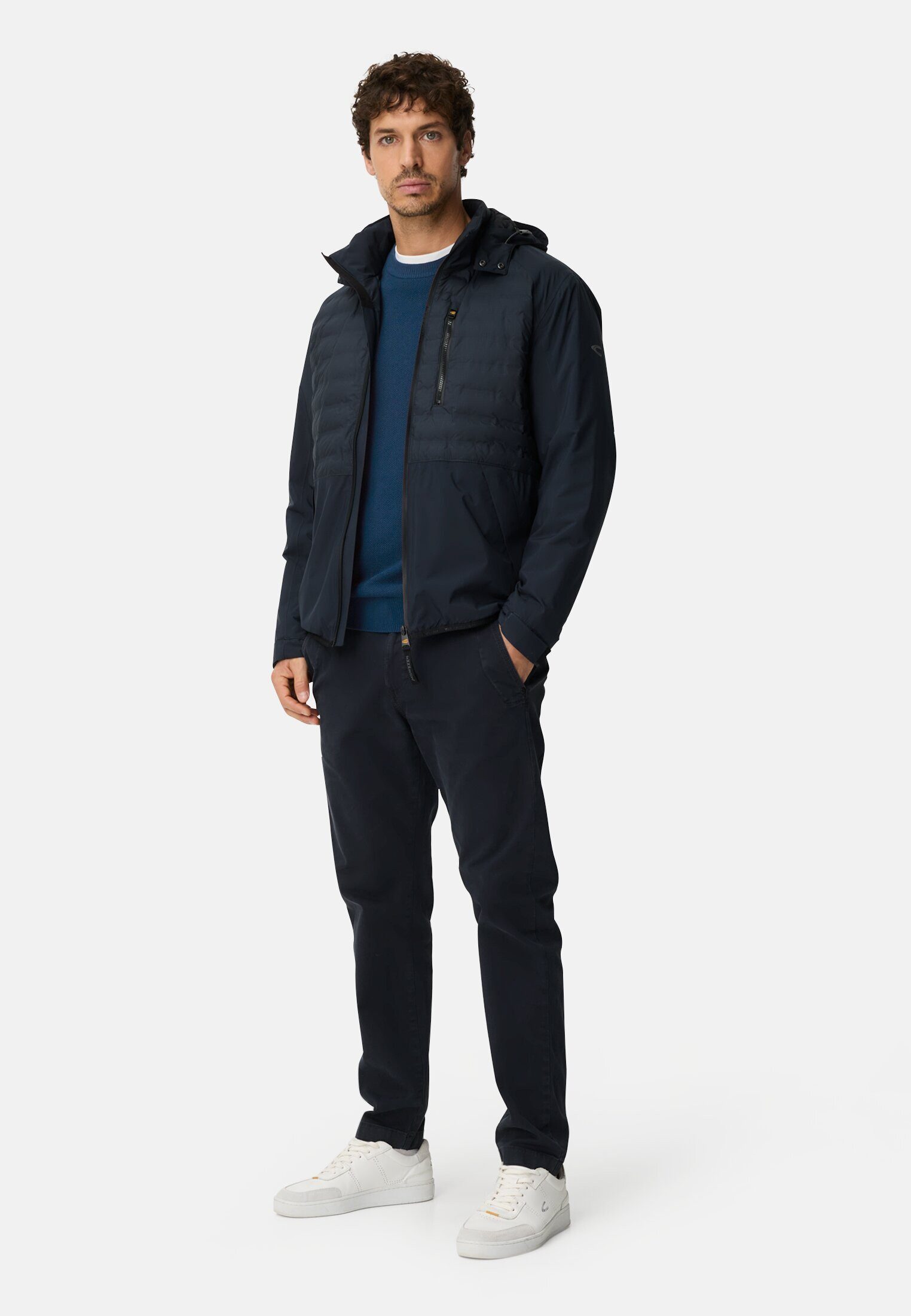 camel active Rundhalspullover mit Rundhalsausschnitt Langarm Pullover_Rundhalspullover