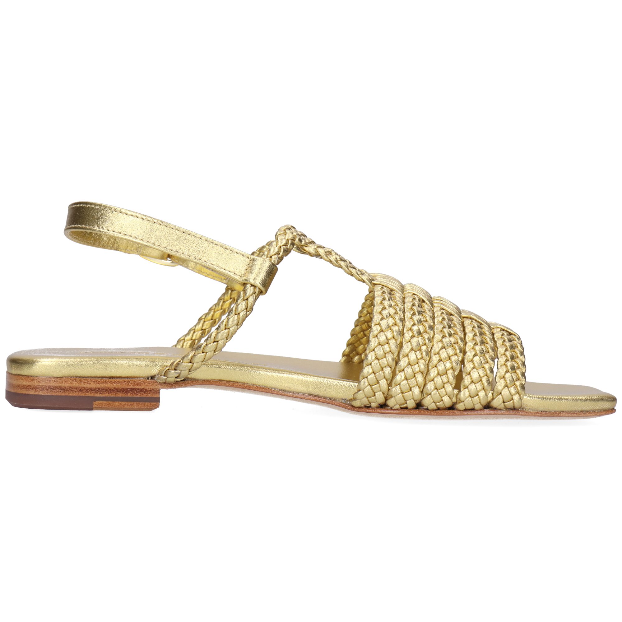 Melvin & Hamilton Sandrine 10 Leder-Sandalen für Damen Sandale Flache Absätze, Echtes Leder, Von Hand geflochten
