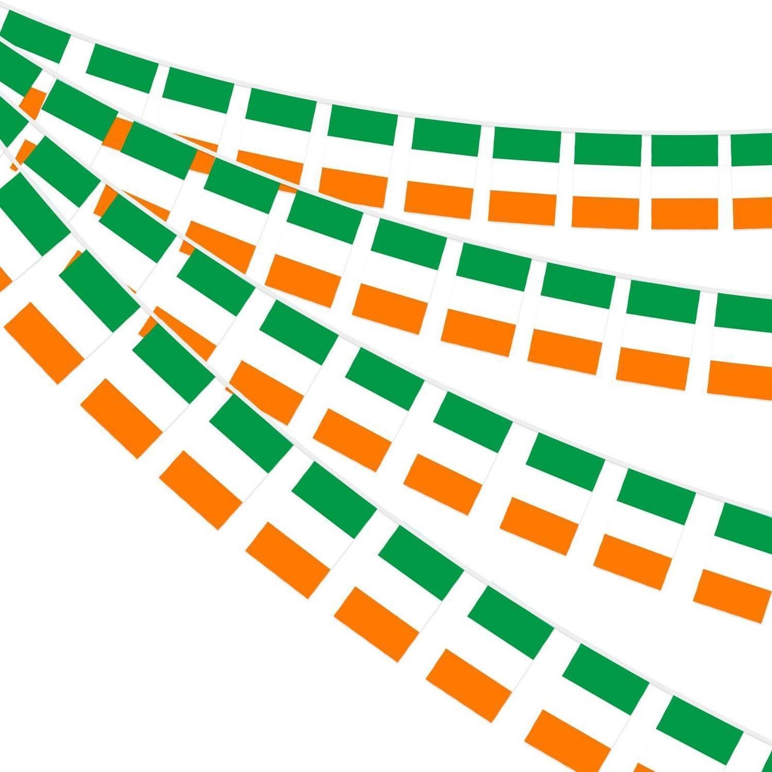 LuxusKollektion Wimpelkette Wimpelkette Irland St. Patrick's Day 30 Fahnen 10m
