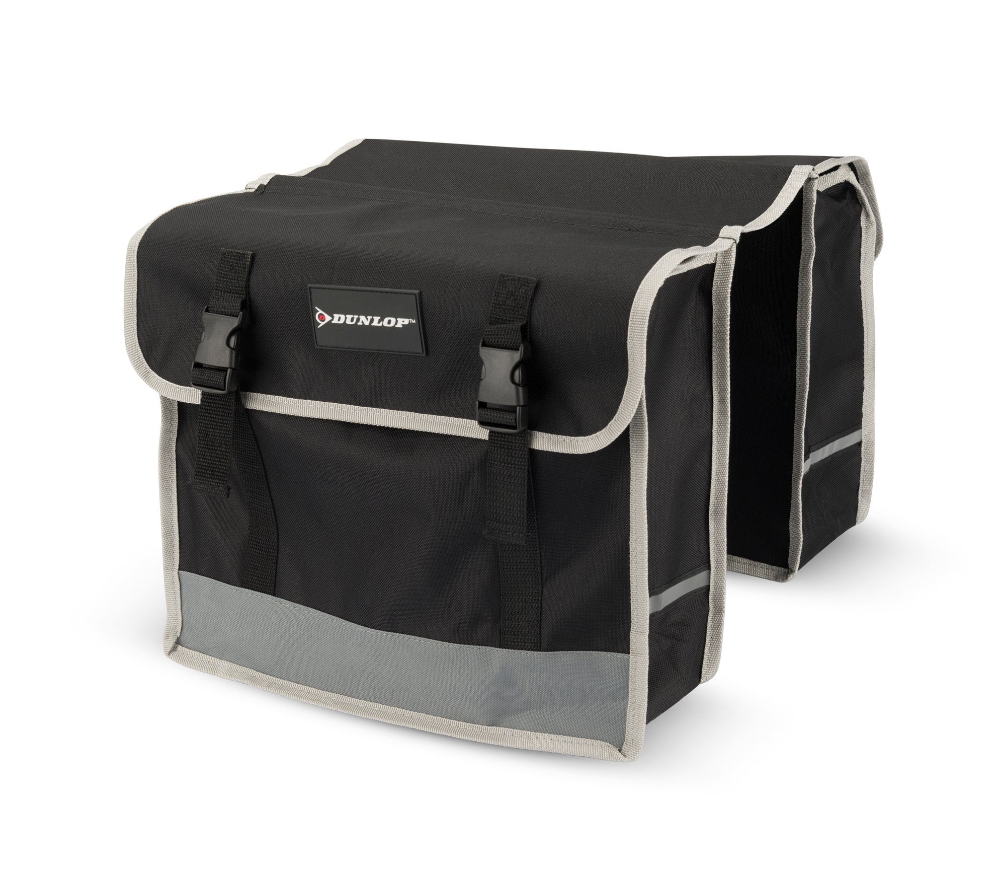 Fahrradtasche Doppel Satteltasche mit Clip-Verschluß und Reflektoren