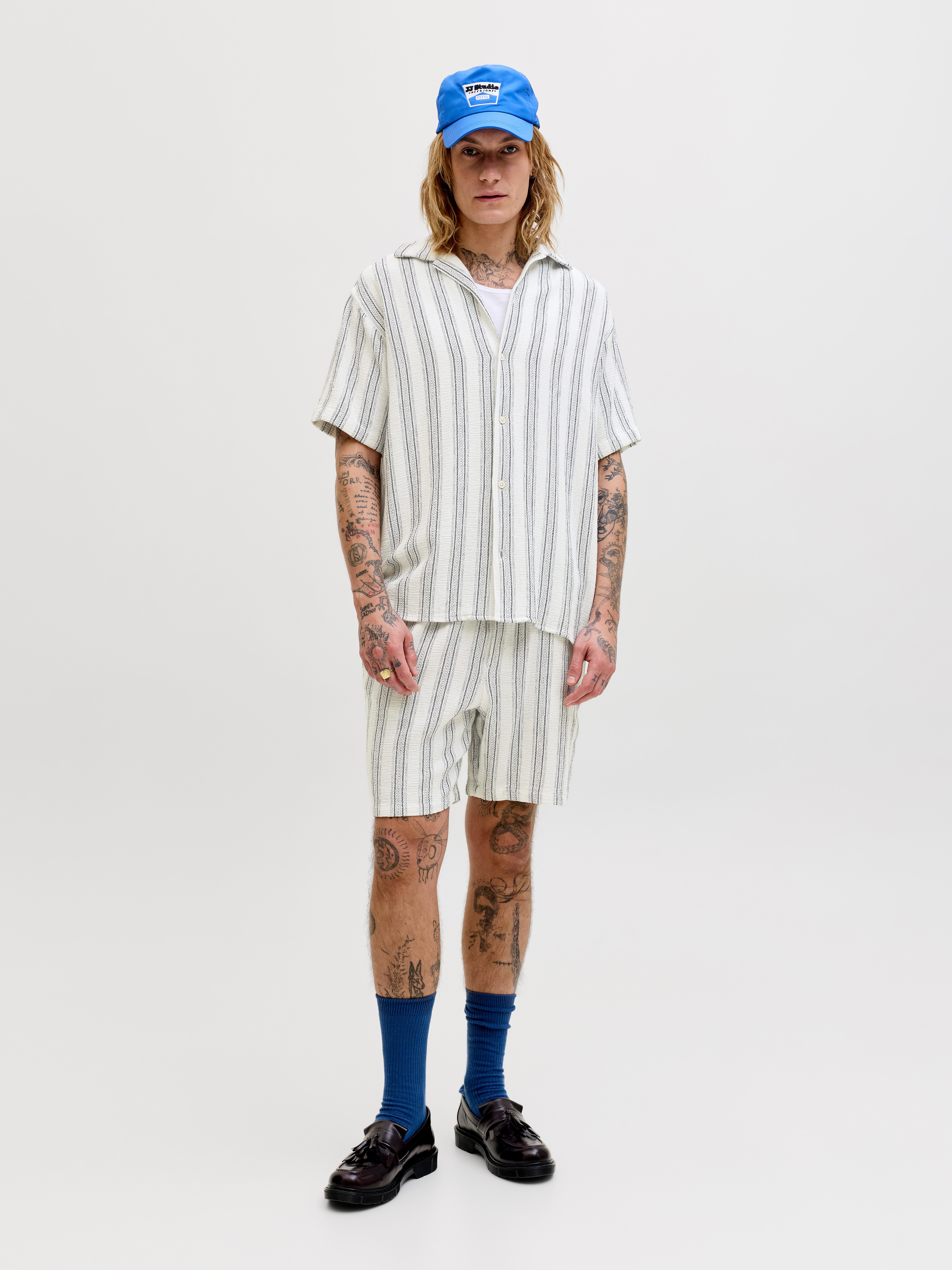 Jack & Jones Kurzarmhemd JORCOBA STRIPE RESORT SHIRT SS SN – Bild 5 von 5