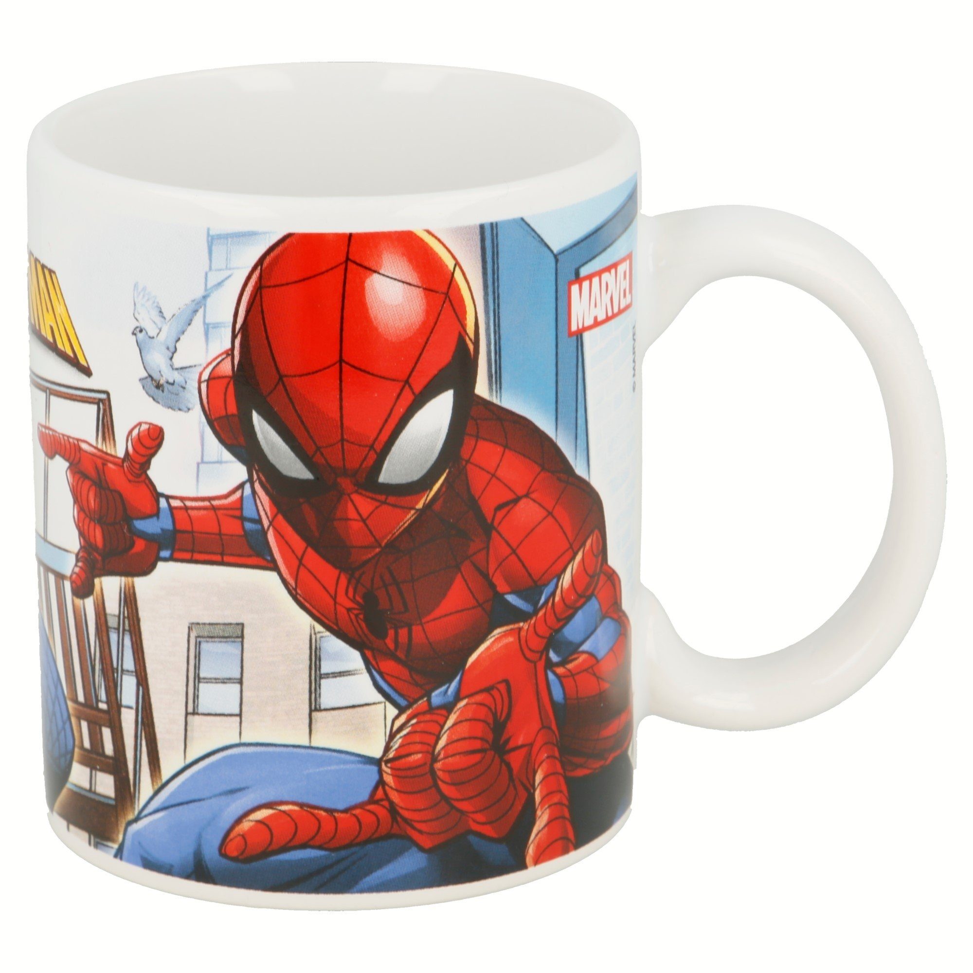 MARVEL Tasse Marvel Spiderman Teetasse Kaffeetasse Geschenkidee 330 ml, Keramik
