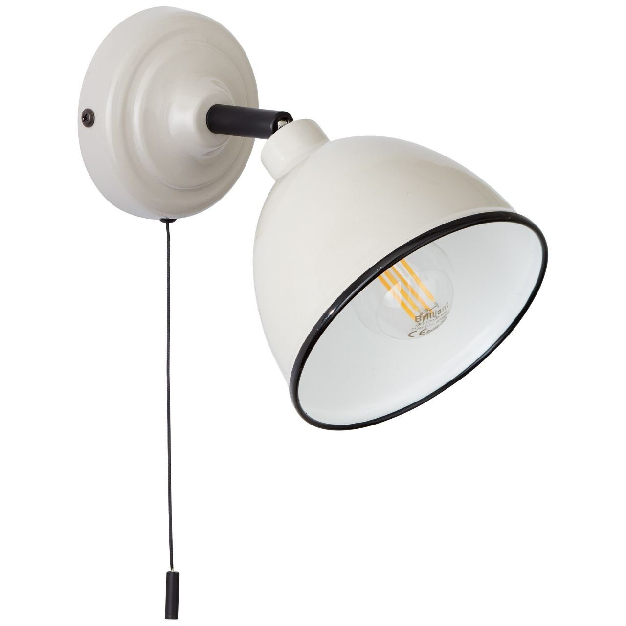 Brilliant Wandleuchte Telio, Lampe D45, gee grau/taupe 1x Telio Wandleuchte 28W, E14, Zugschalter