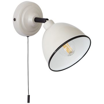 Brilliant Wandleuchte Telio, Lampe Telio Wandleuchte Zugschalter grau/taupe 1x D45, E14, 28W, gee