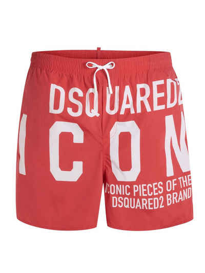 Dsquared2 Badeshorts Dsquared2 Badehose weiss-rot