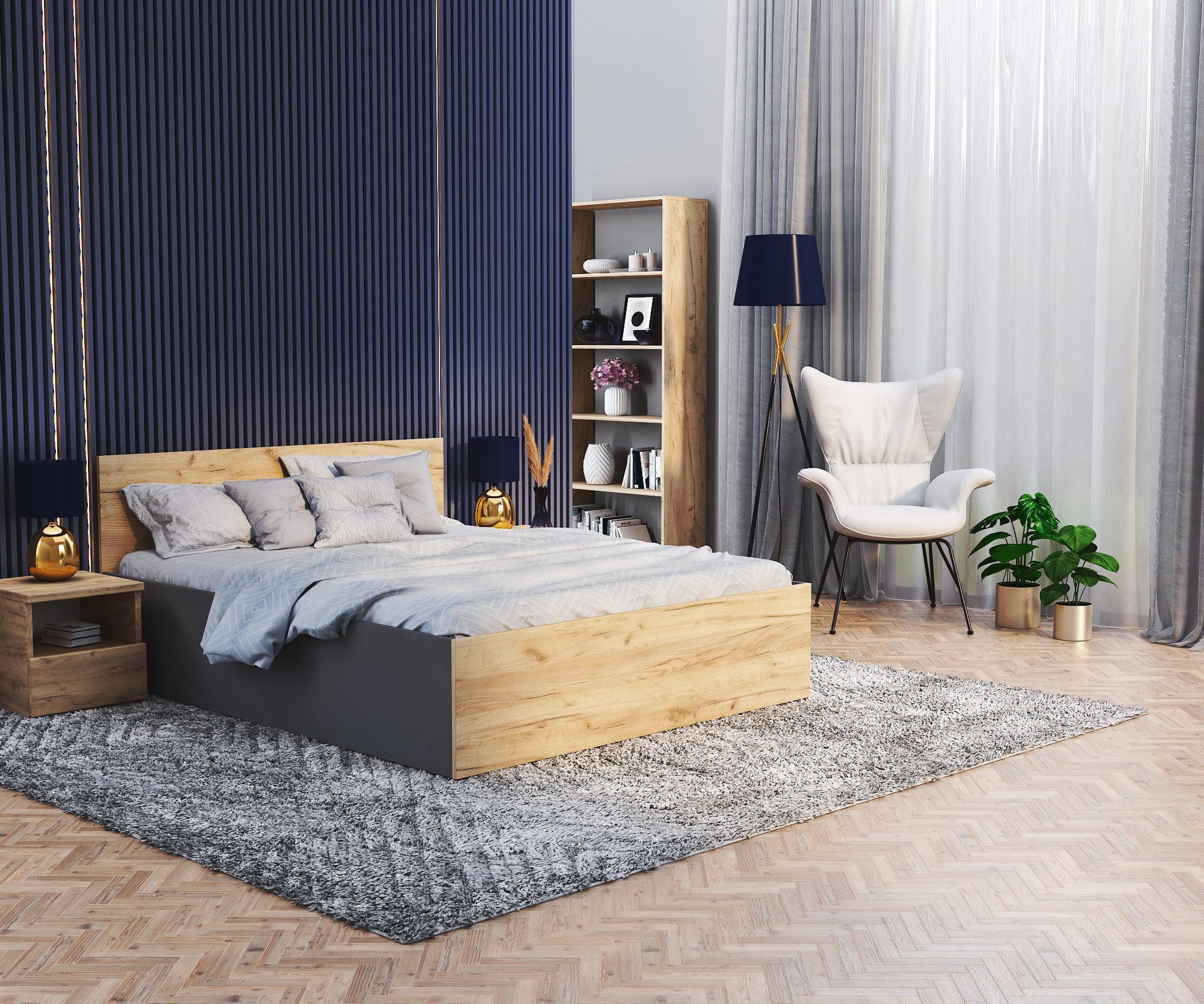 FDM Stauraumbett Bettgestell Bettrahmen Doppelbett 120x200, günstig online kaufen
