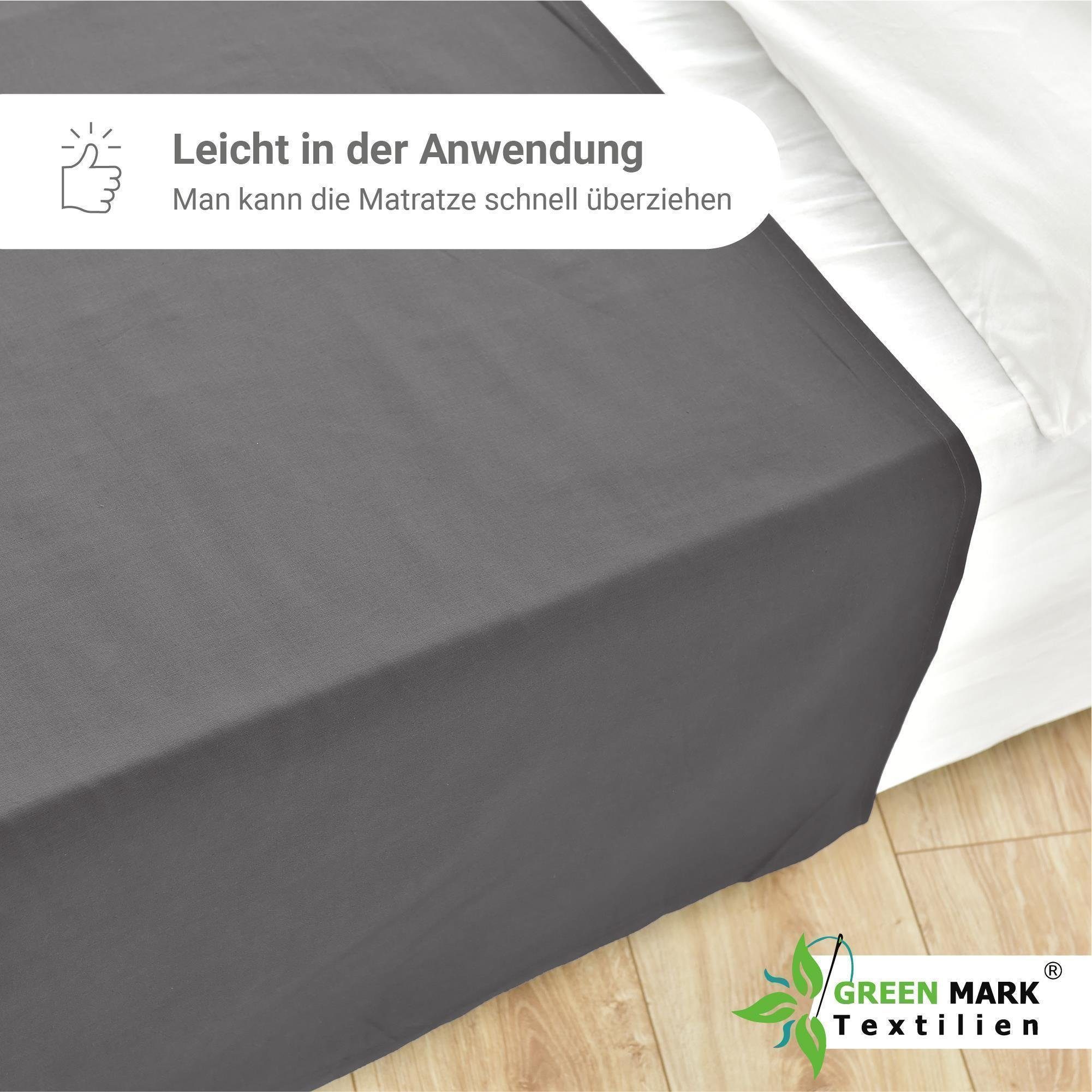 NatureMark Bettlaken klassisches Betttuch Haustuch, 100% Baumwolle, Gummizu günstig online kaufen