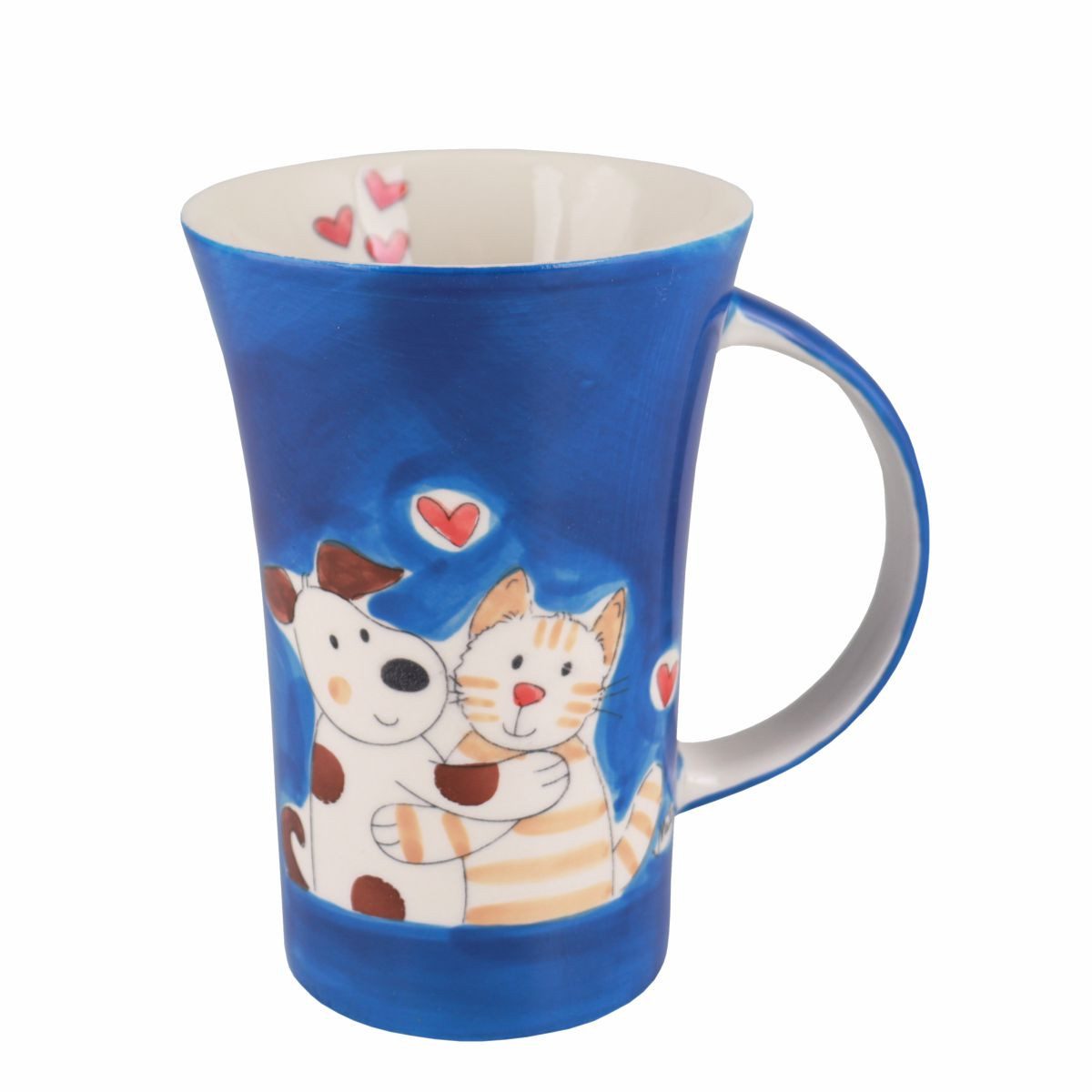 Mila Becher Mila Keramik-Becher Coffee-Pot Cat & Dog Love, ca. 500 ml, Keramik