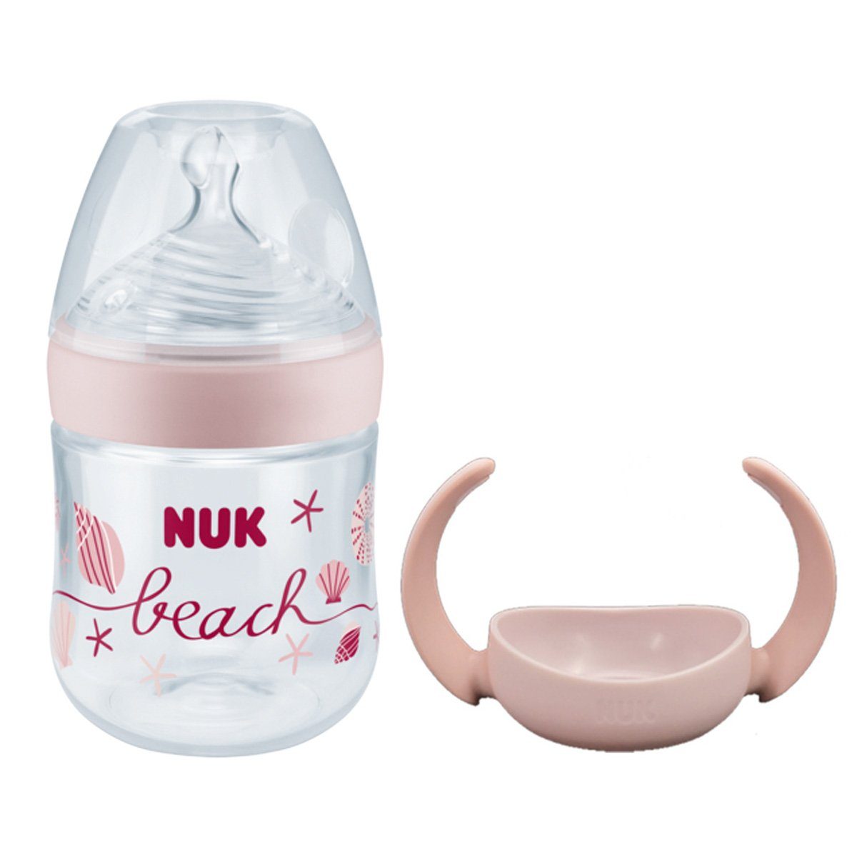 NUK Babyflasche NUK Nature Sense Babyflasche und Tragegriffe SET 150 ml 0-6 Monate
