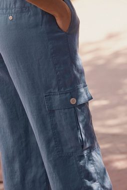 Next Leinenhose Premium-Hose mit weitem Bein aus 100 % Leinen (1-tlg)