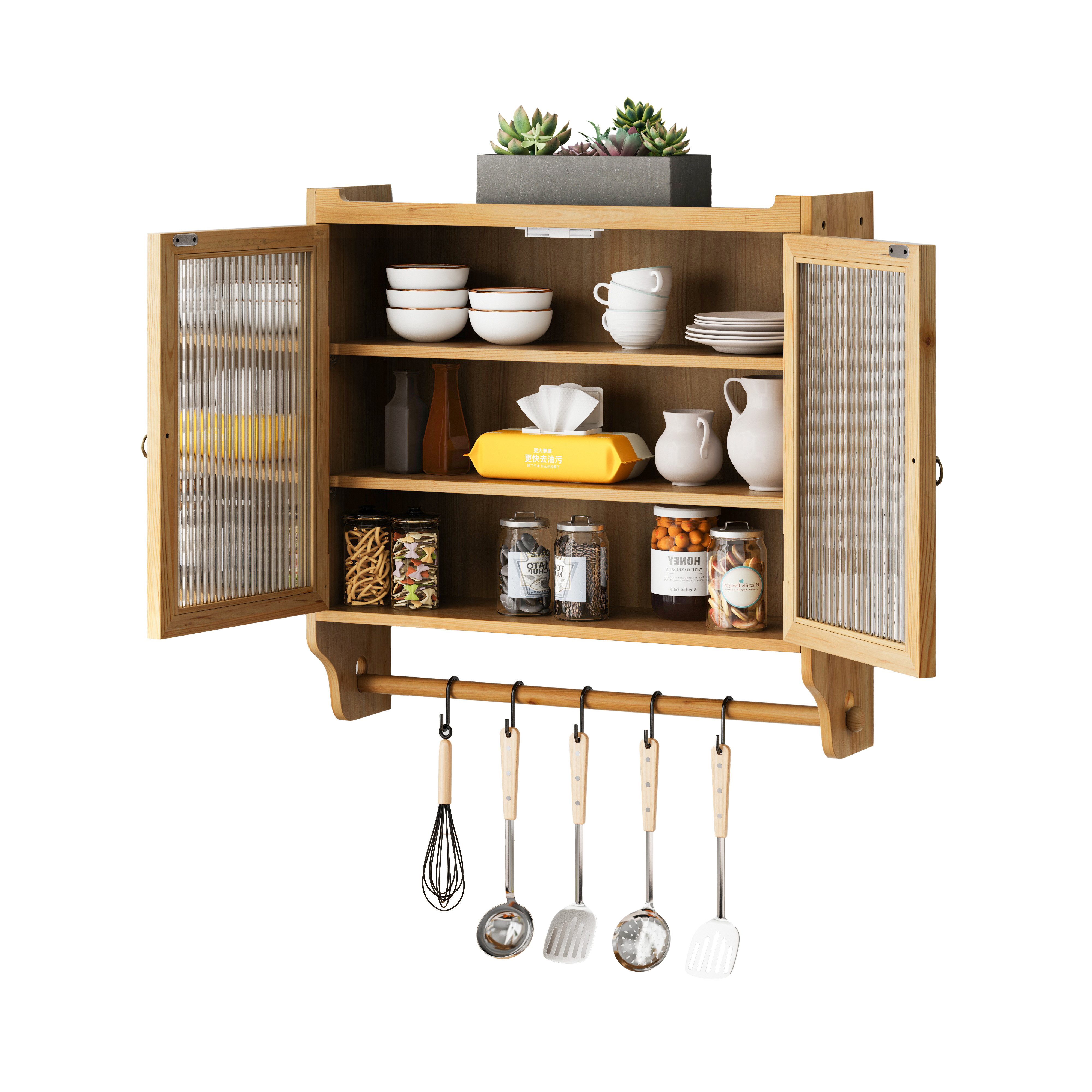 MODFU Hängeschrank Zweitüriger Wandschrank 70 cm,Stauraumschrank günstig online kaufen