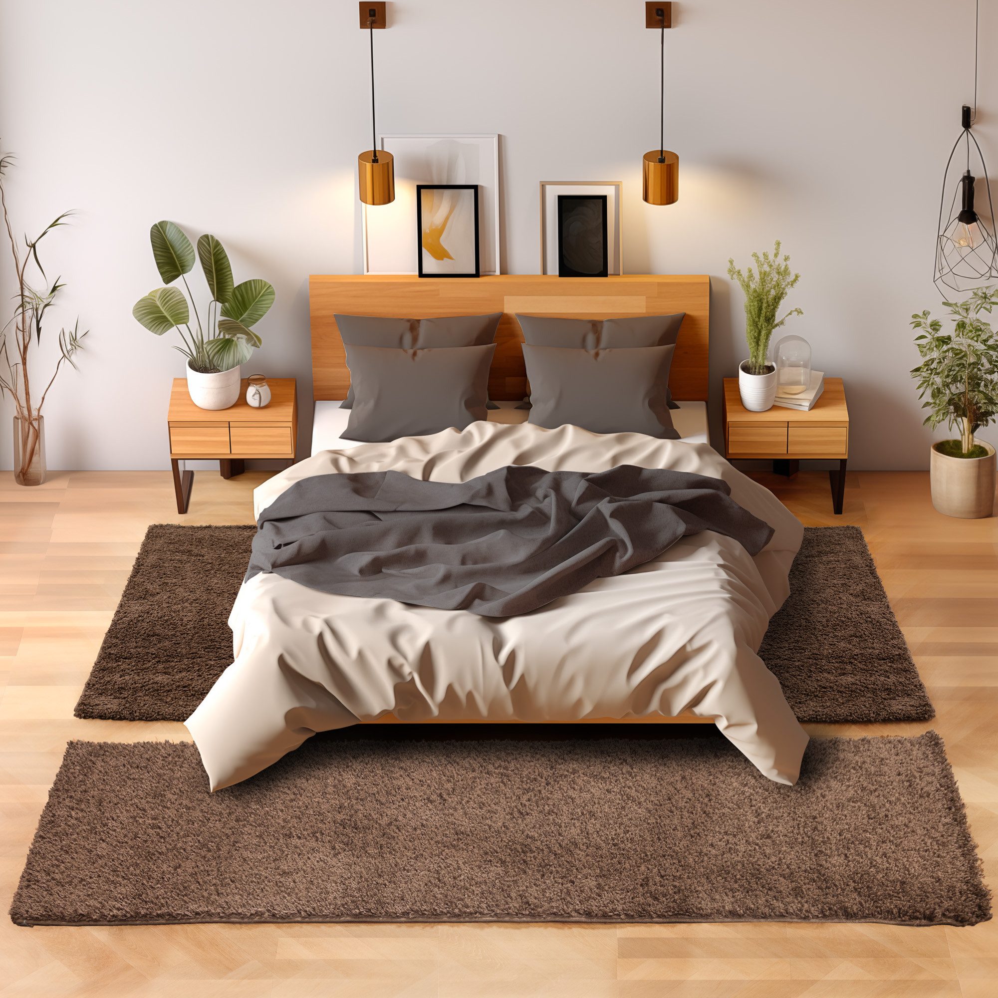 SIMPEX24 Hochflor-Bettumrandung Unicolor - Einfarbig, Höhe günstig online kaufen