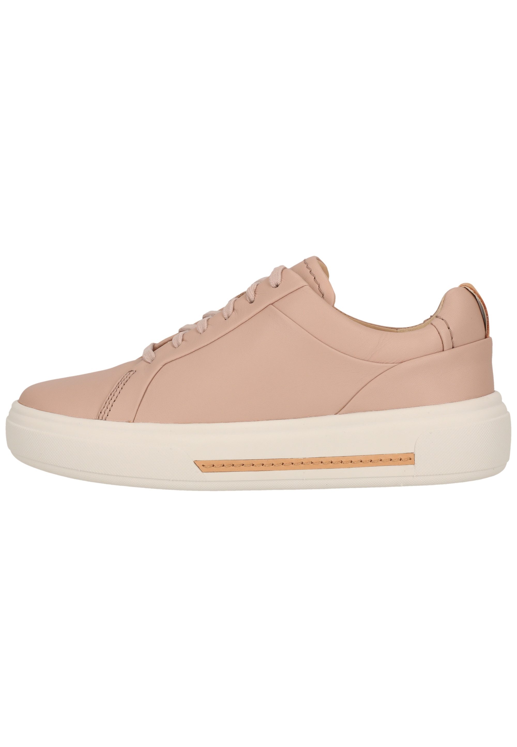 Clarks Hollyhock Walk Rose Leather Sneaker mit gepolstertem Fußbett
