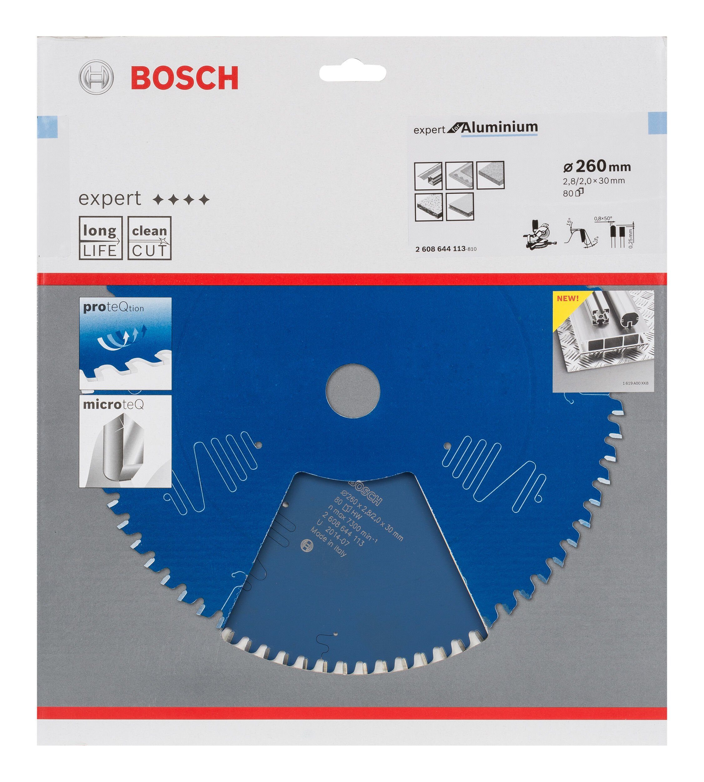 x BOSCH - 260 2,8 x mm For Expert Aluminium Kreissägeblatt 30 80Z,