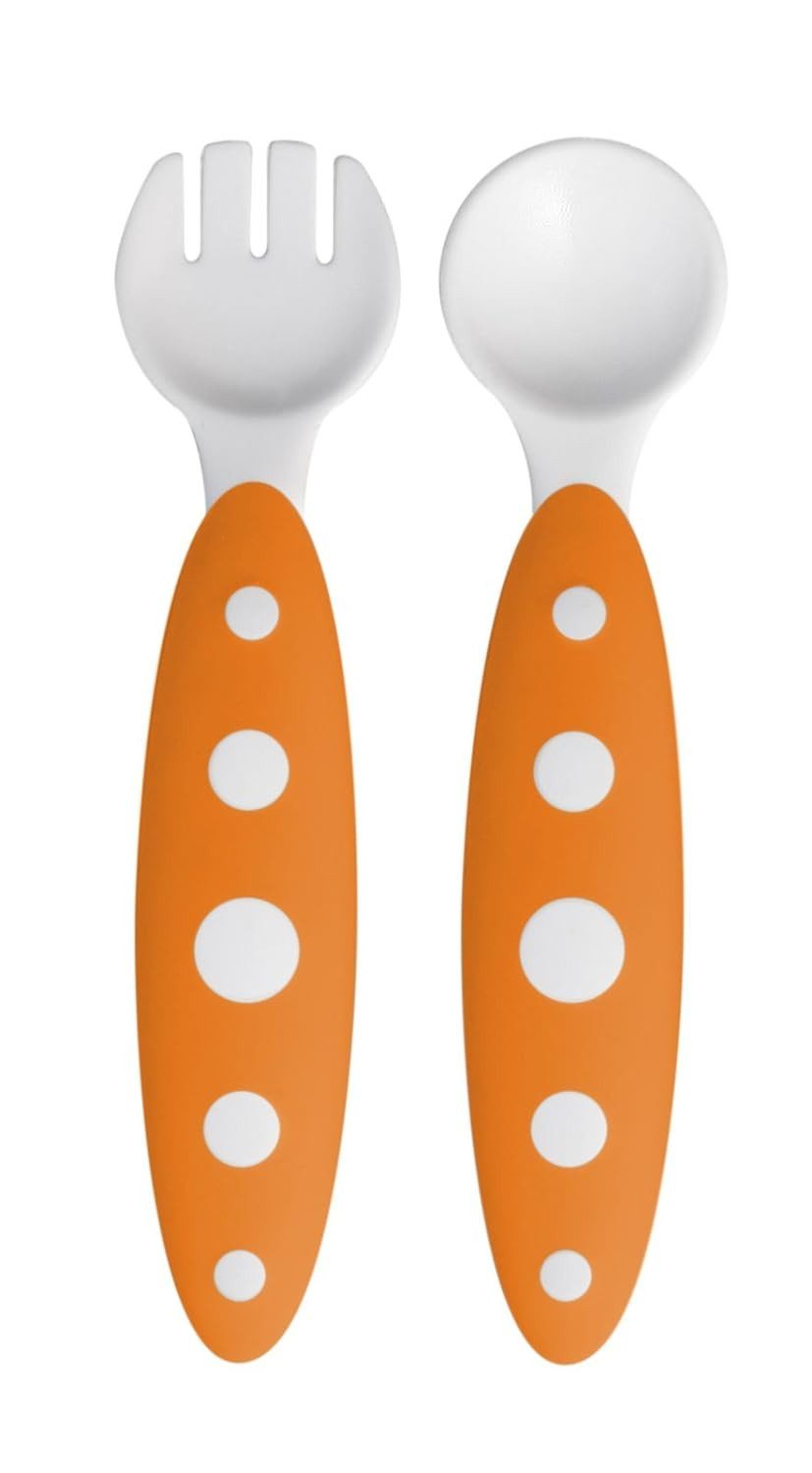 Kinderbesteck Kinderbesteck Set Babybesteck Löffel Gabel Ohne Kanten Orange