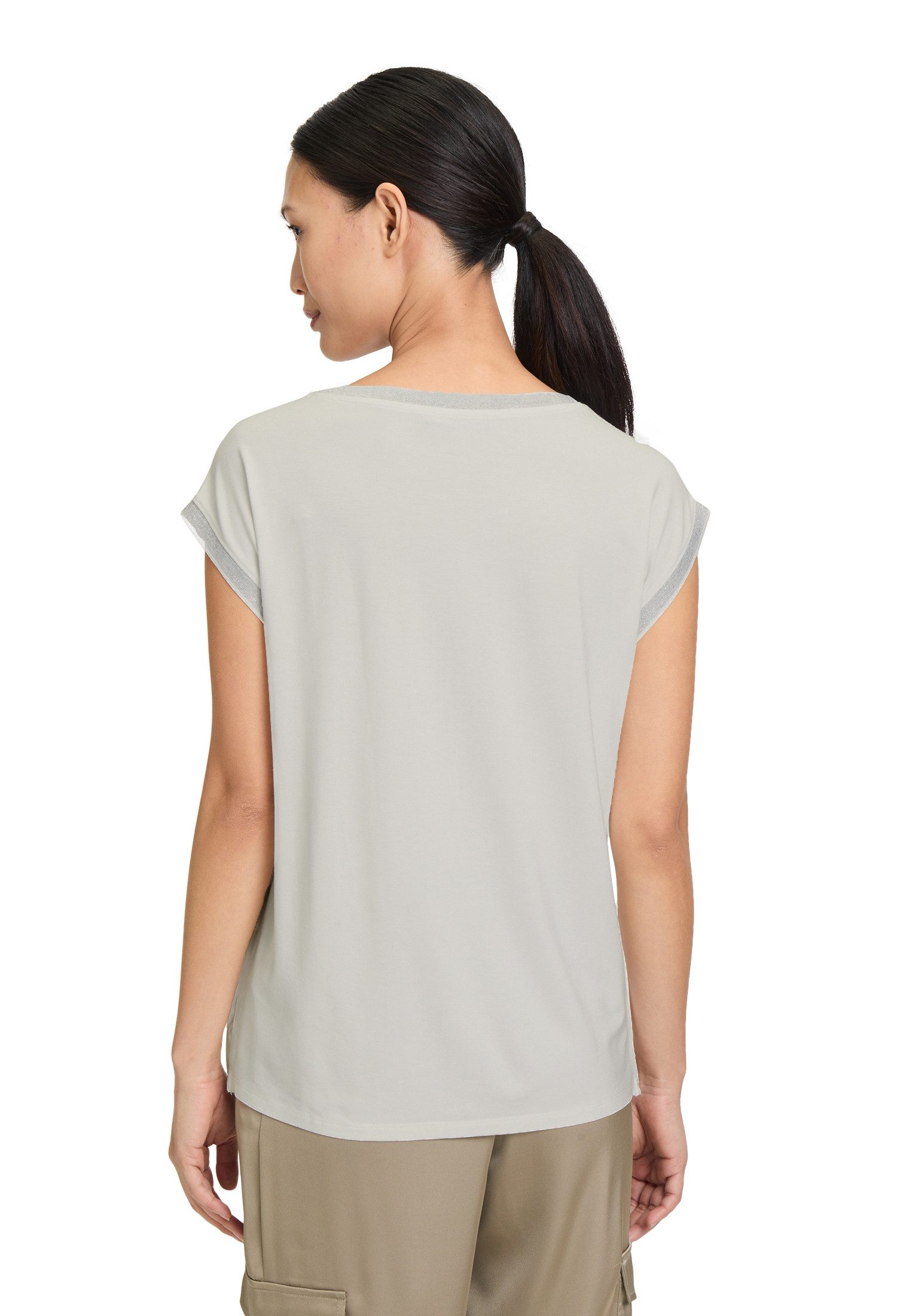 Betty Barclay Kurzarmshirt Damen mit Aufdruck (1-tlg) Glitzersteine