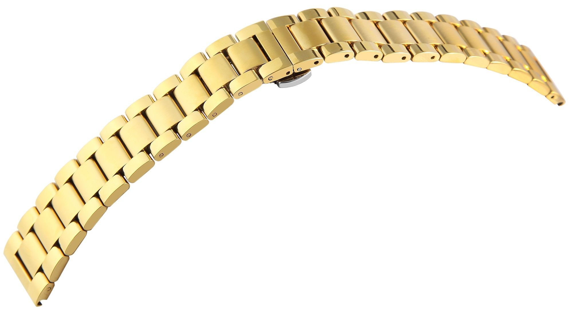 Engelhardt Uhrenarmband ET0004 Edelstahl-Uhrenarmband goldfarben Butterfly-Faltschließe