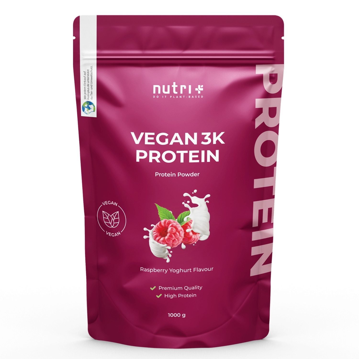 nutri+ Protein Pulver Vegan 3K Poeder, 1 er 1000 g