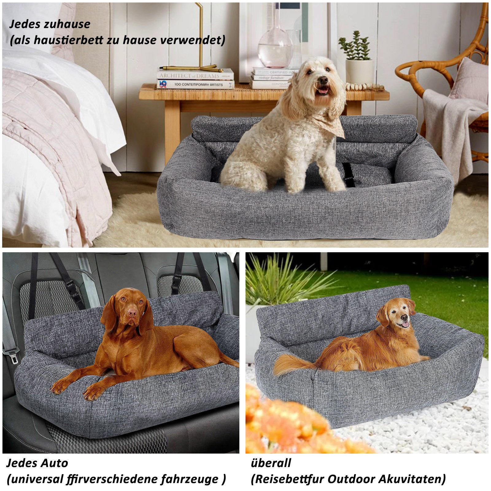 CALIYO Hunde-Autositz 2-in-1 Autositz und Bett günstig online kaufen