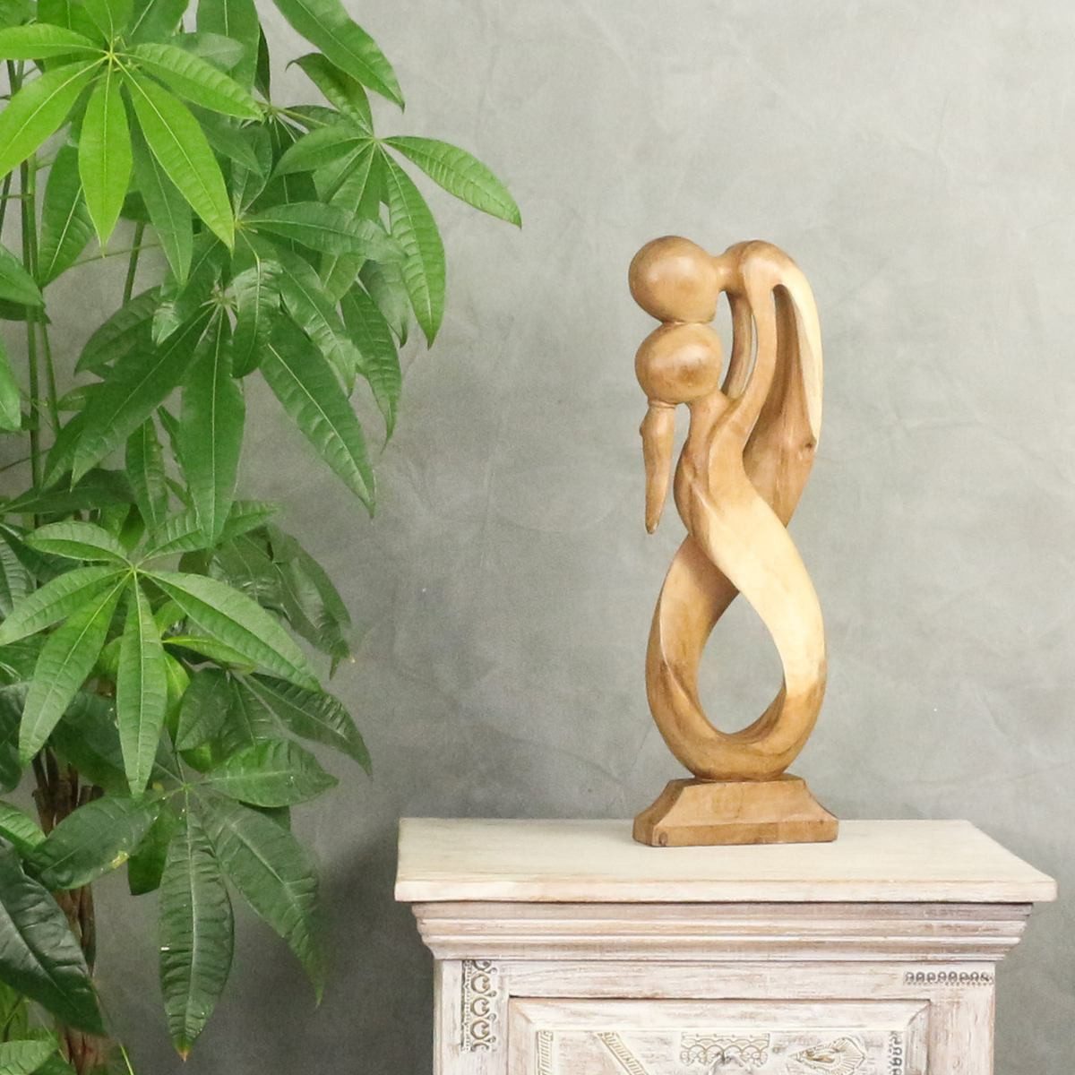 Dekofigur Figur Abstrakt Paar Couple Holz 50 cm