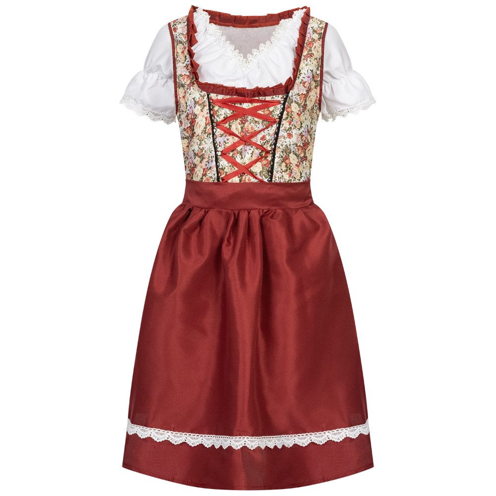 MIESEPETER Trachten-Kostüm, Kostüm-Set bestehend aus Bluse, Kleid und Schürze