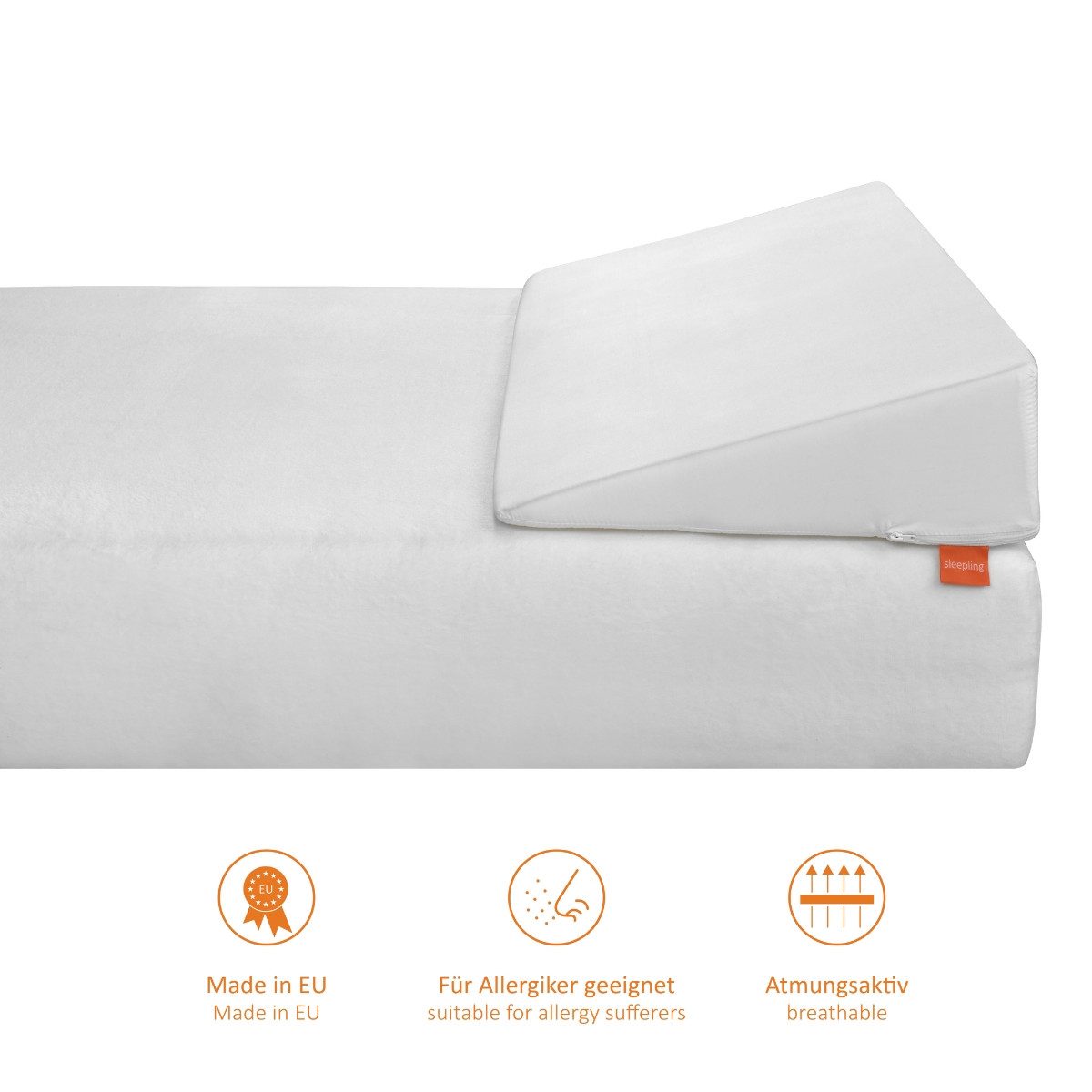 Matratzenkeil und Bücherkissen sleepling, formstabil, atmungsaktiv, drucken günstig online kaufen