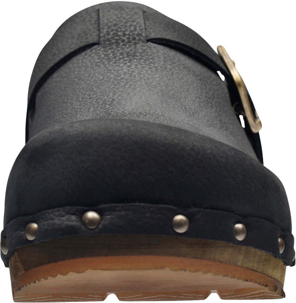 Clog Sanita Wood-Hartwig Black Open