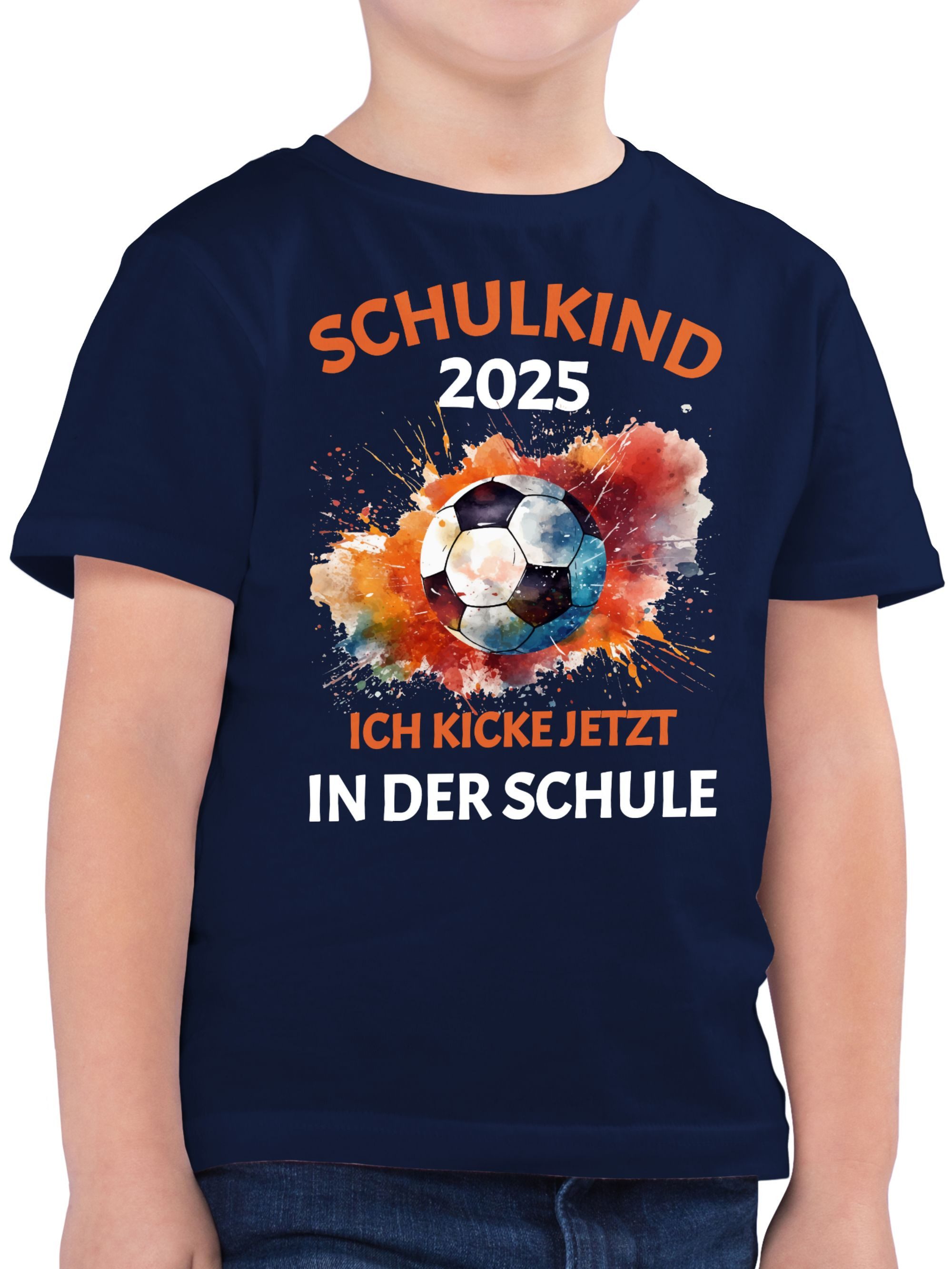 T-Shirt Schulkind 2025, Ich kicke jetzt in der Schule, Geschenk Einschulung