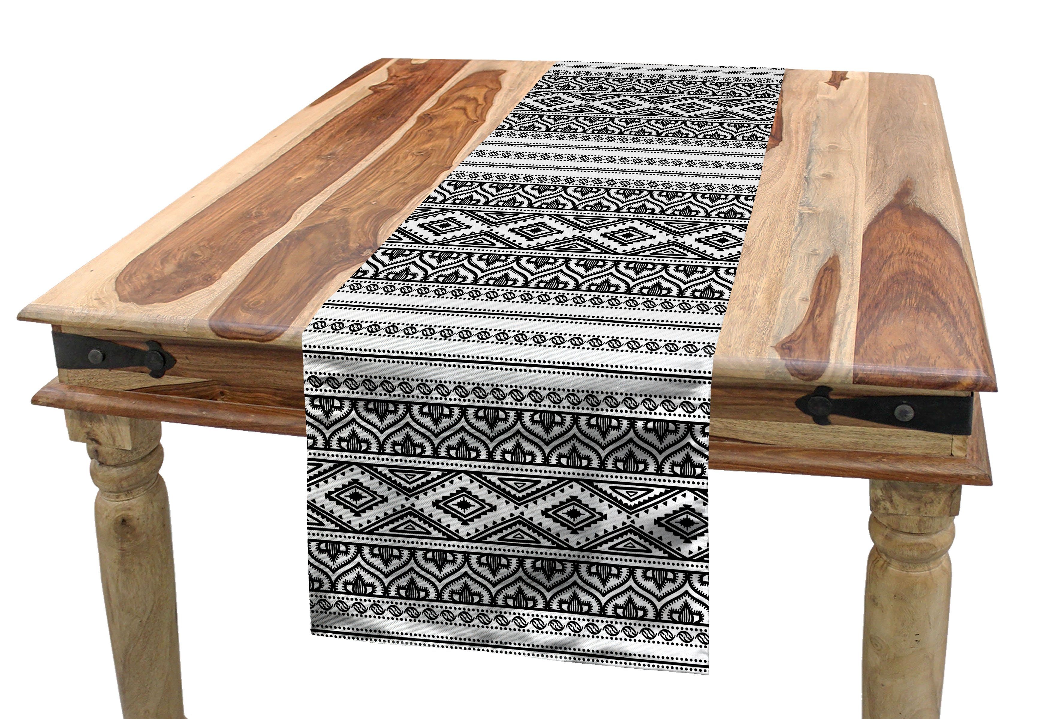 Abakuhaus Tischläufer Esszimmer Küche Rechteckiger Dekorativer Tischläufer, Ethnisch Oriental Tribal marokkanisch