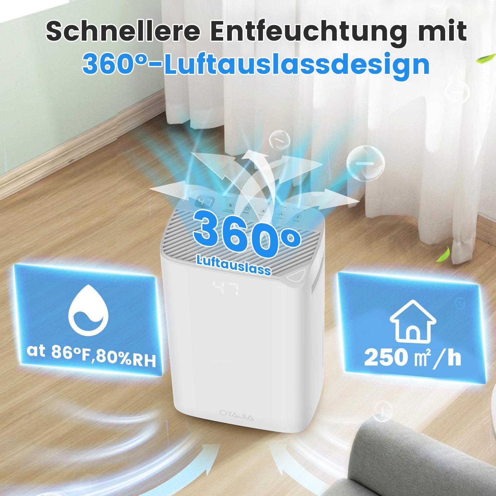 kehot Luftreiniger Luftentfeuchter mit WLAN App, günstig online kaufen