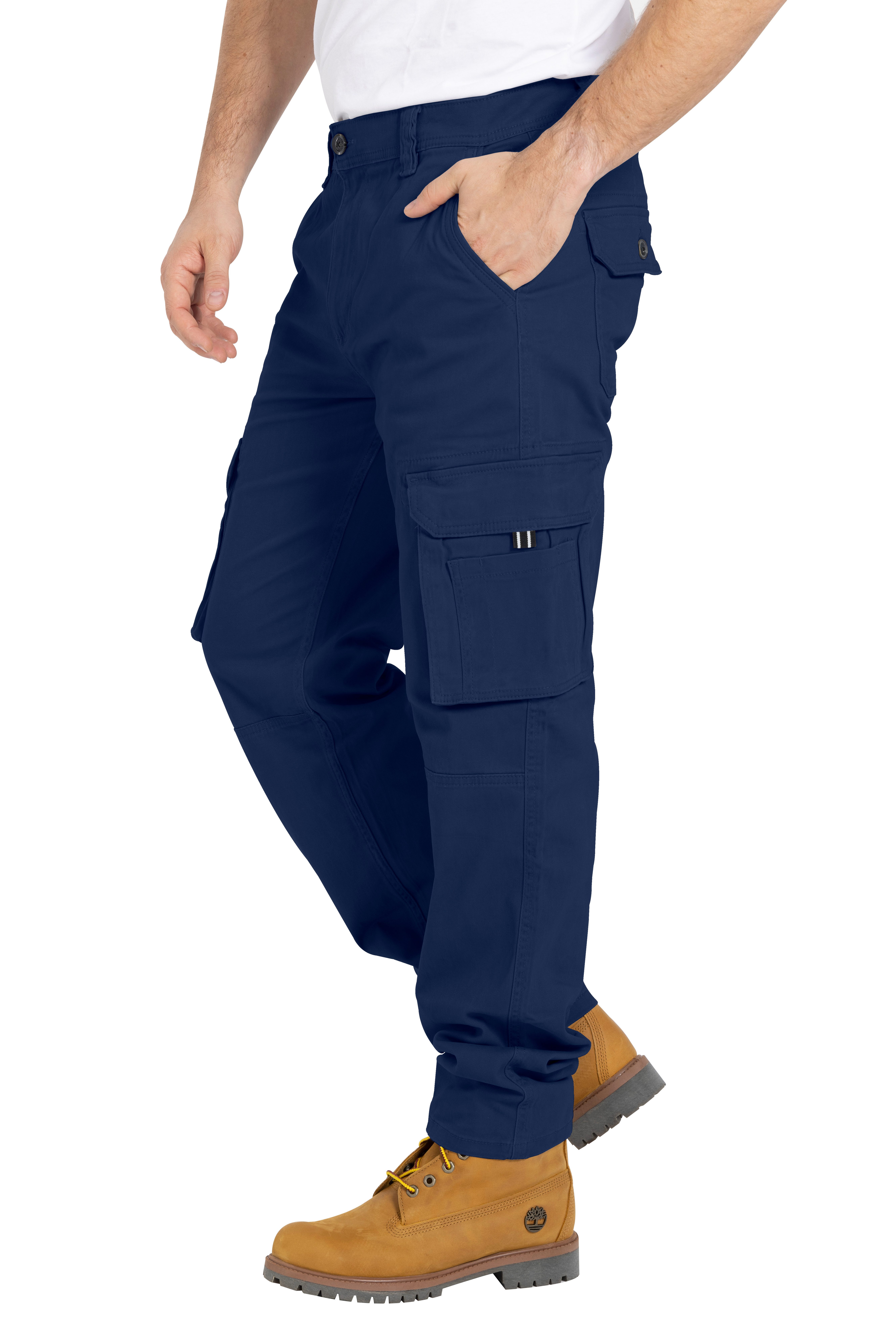 BlauerHafen Cargohose Herren Cargo Hose Arbeitshose Schwerlast Tactical mit 12 Taschen Chino