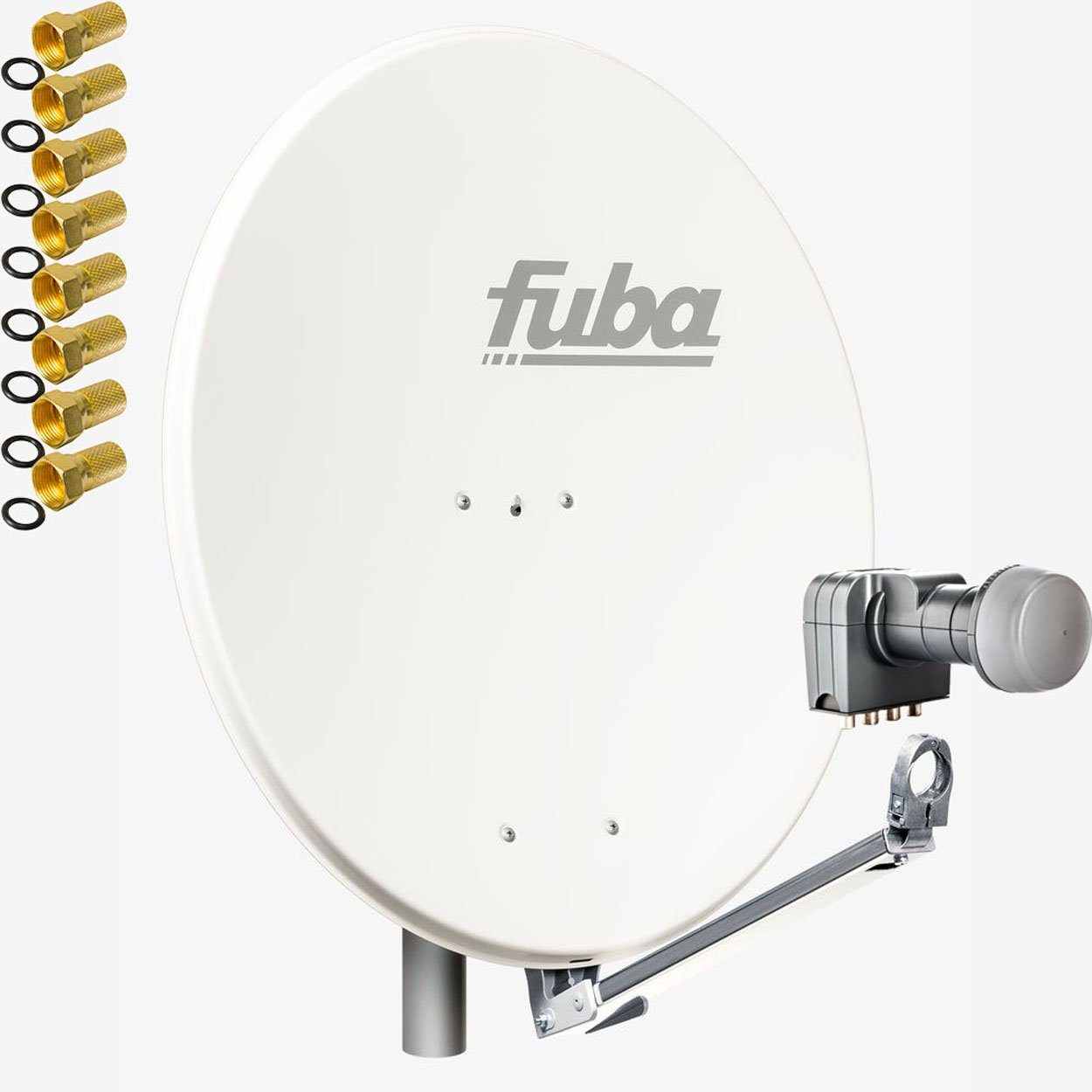 Fuba DAL 804 W Sat Satelliten Anlage Schüssel Quad LNB LMB DEK 417 SAT-Antenne