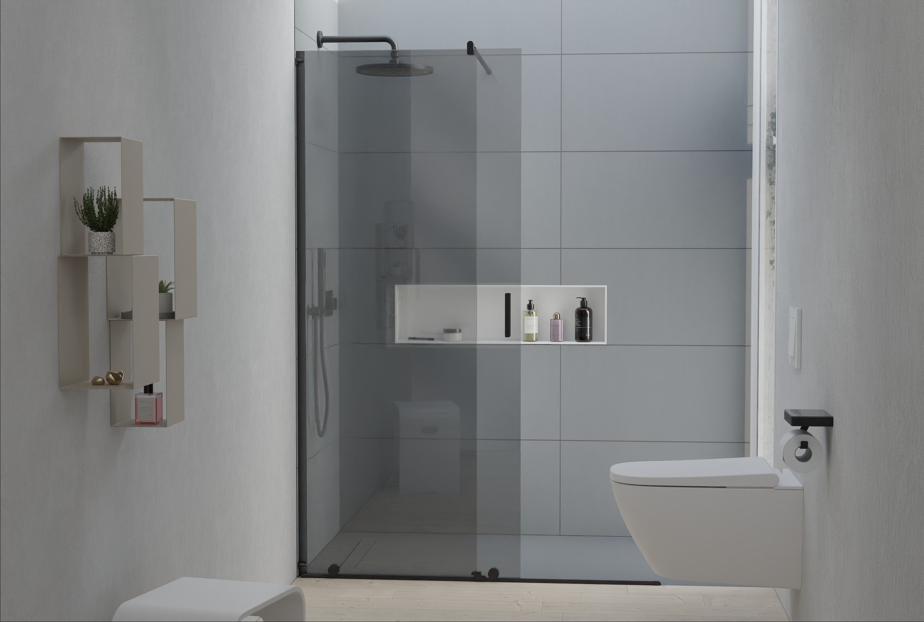 Bernstein Walk-in-Dusche NT101, Glasstärke: 8mm Echtglas günstig online kaufen