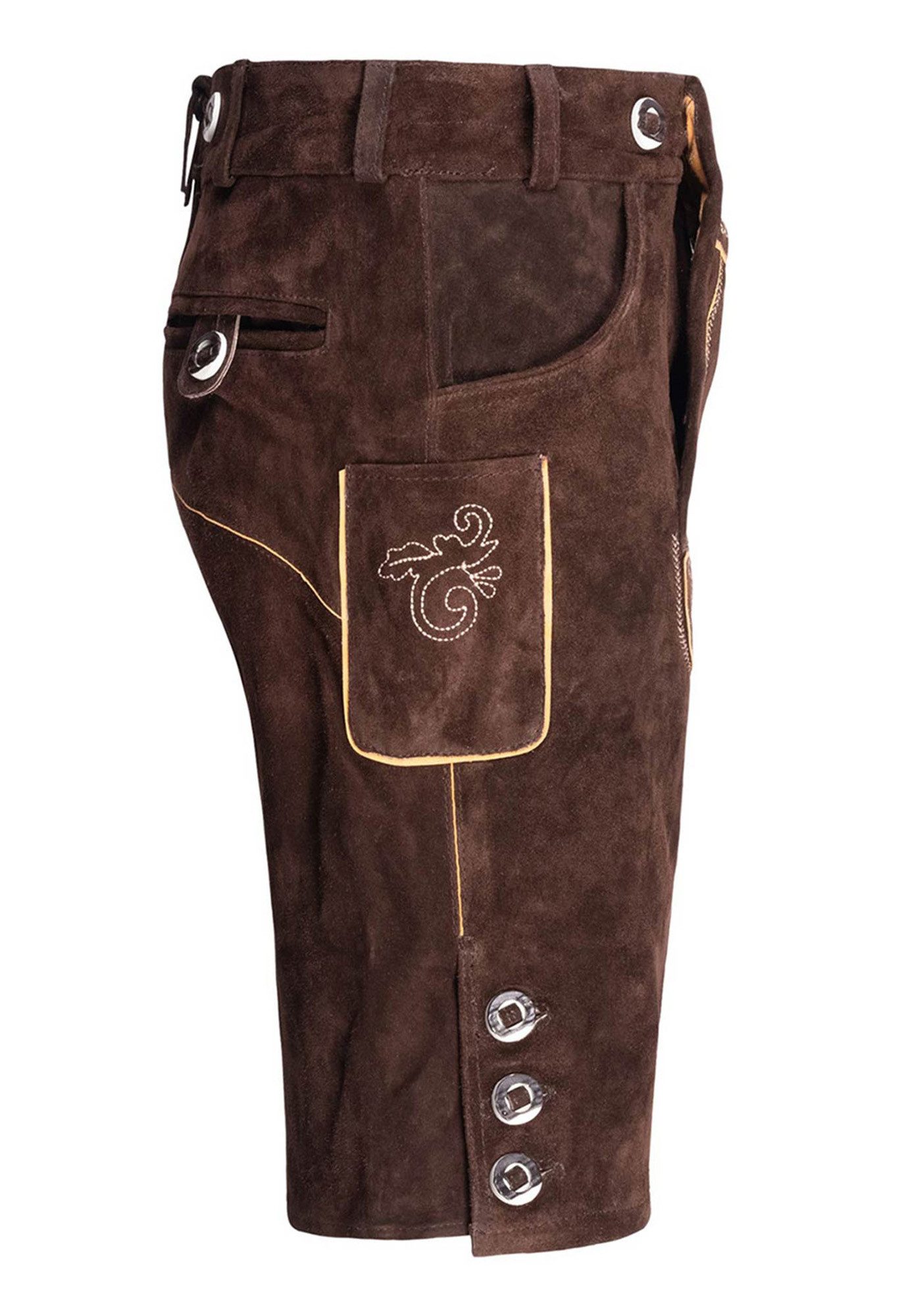 Alessandro Salvarini Trachtenlederhose ASLederiio Aus echtem Leder inkl. Träger