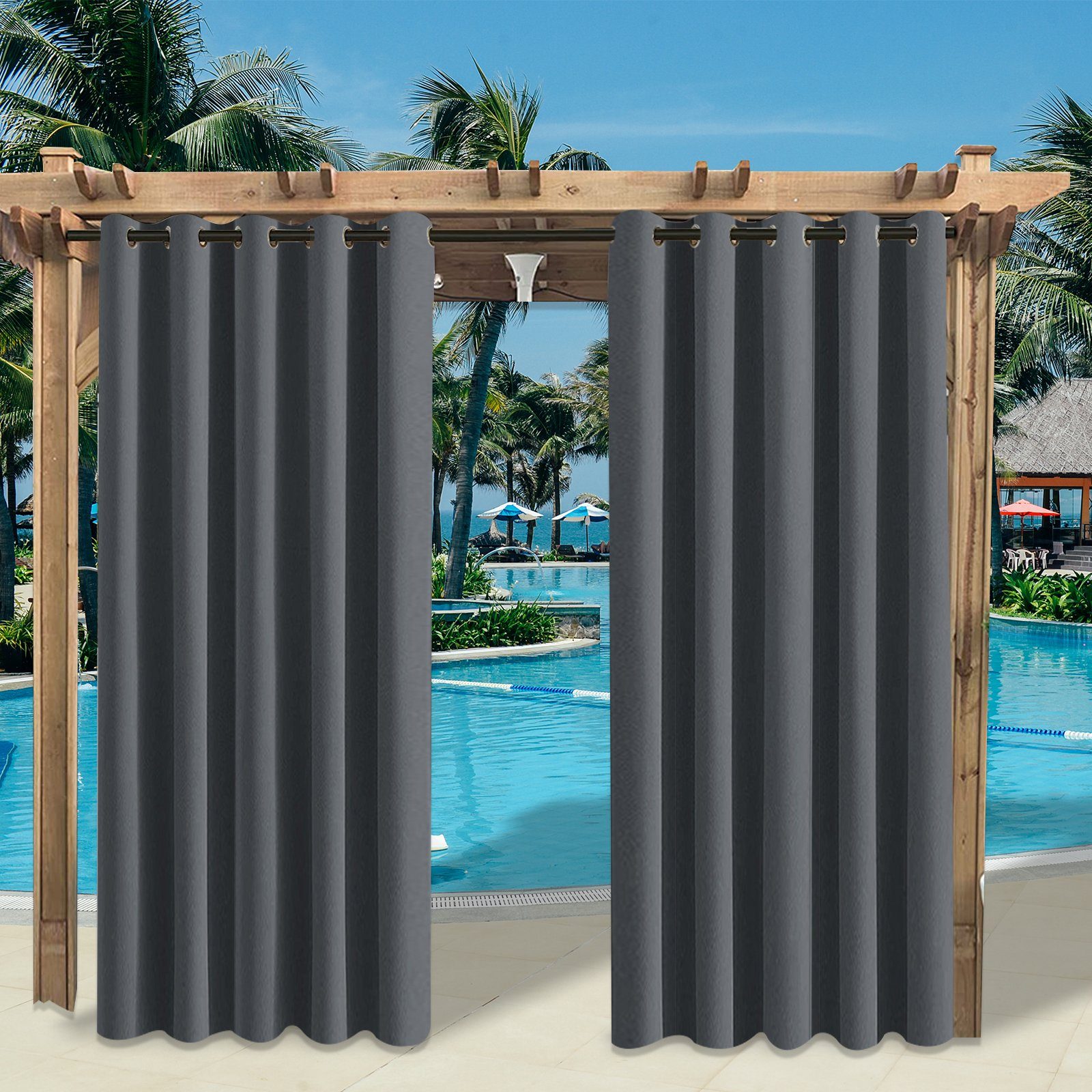 BTTO V&G Outdoorgardine Outdoorvorhang Wasserdicht,Gardinen mit günstig online kaufen