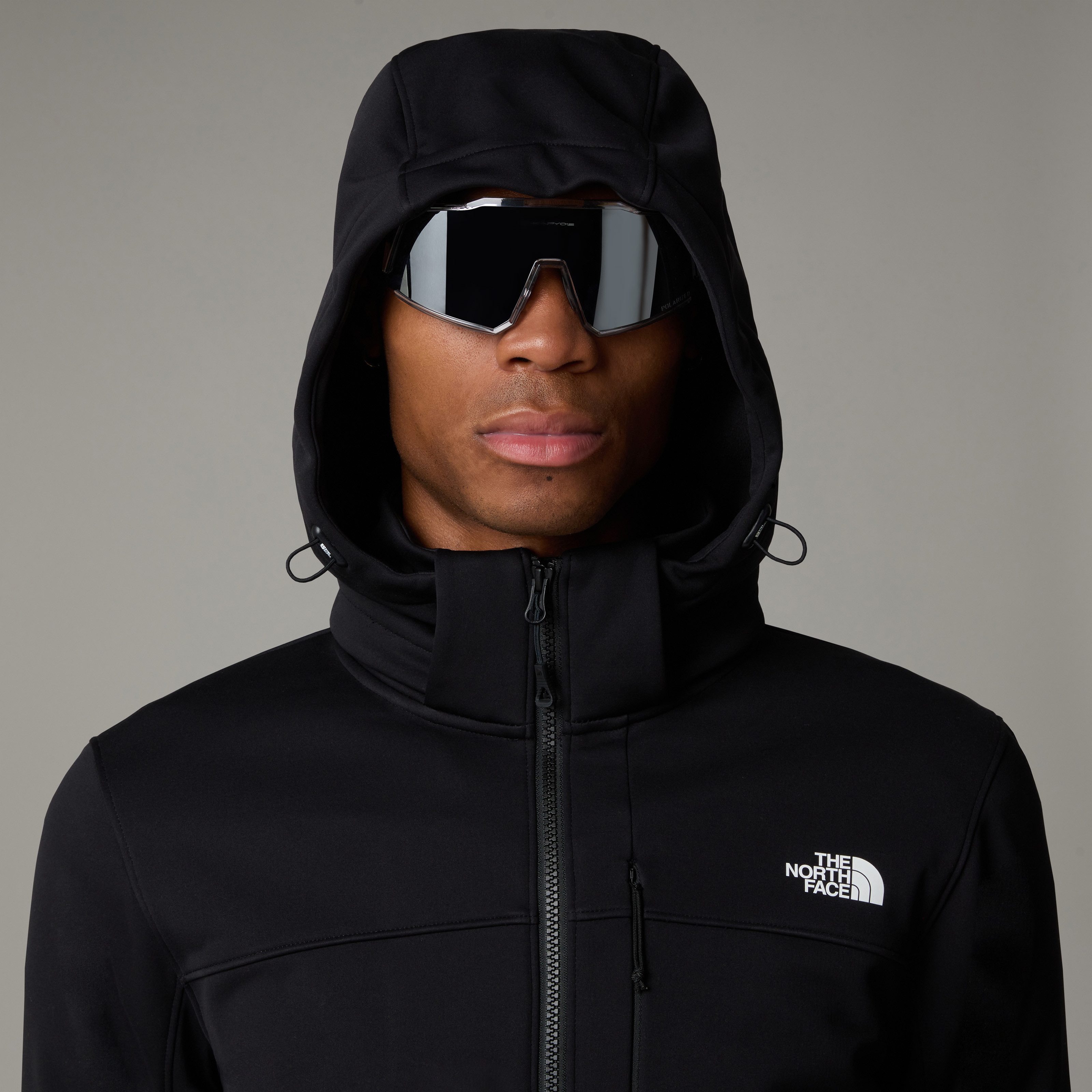 The North Face Softshelljacke sportlicher Stil, für Outdoor-Aktivitäten, mit abnehmbarer Kapuze