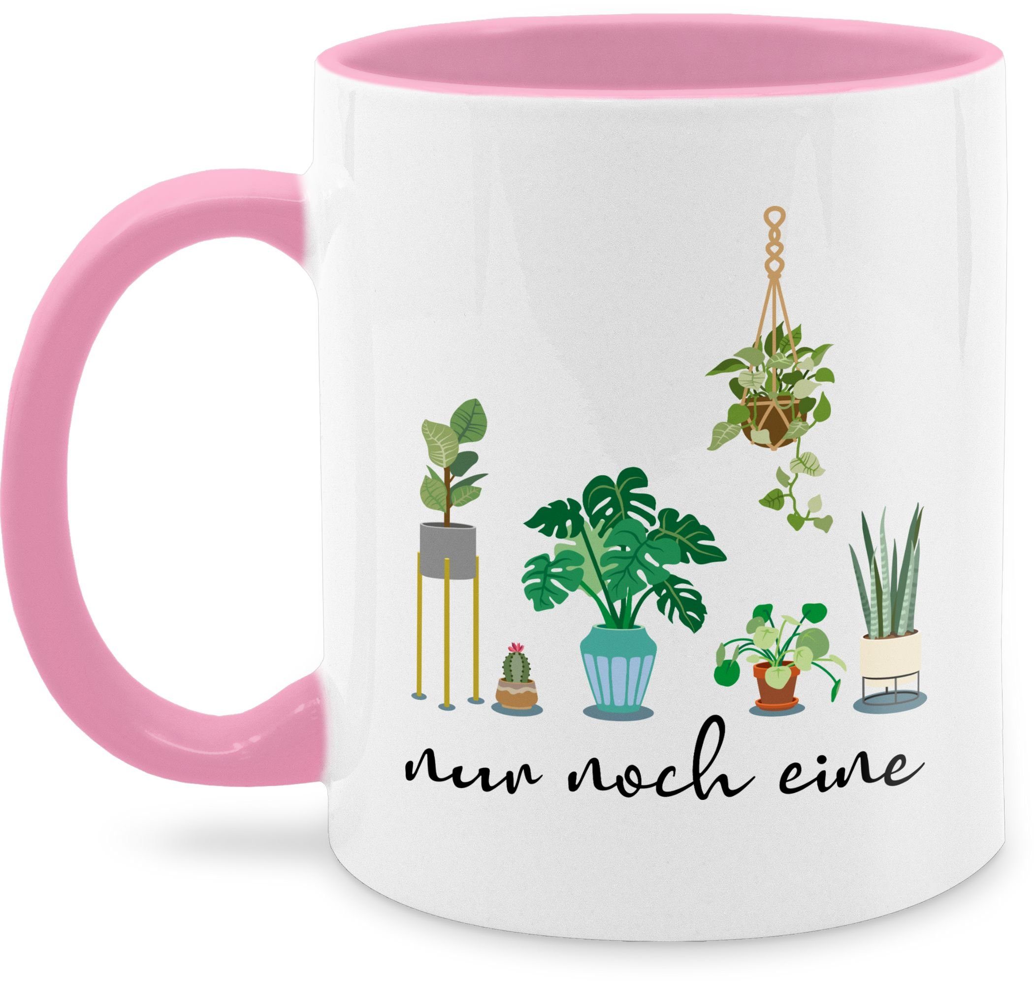 Shirtracer Tasse Nur Pflanze eine Kaffeetasse Garten Geschenk Geschenk Hobby noch 3 Florist, Rosa Keramik, Gärtner