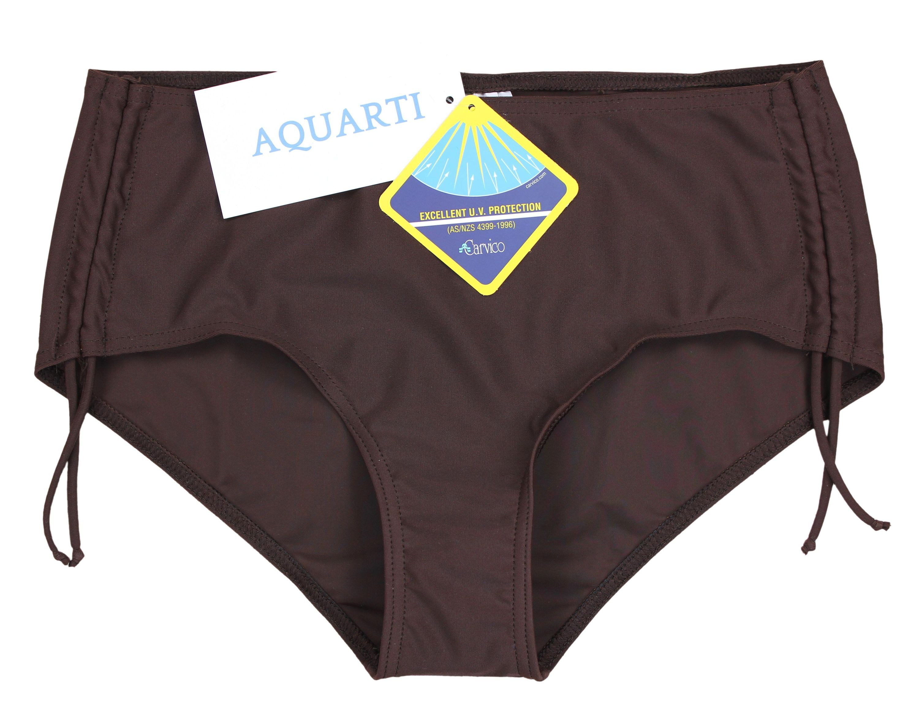Aquarti Bikini-Hose Aquarti Damen Bikinihose mit Raffung und Schnüren