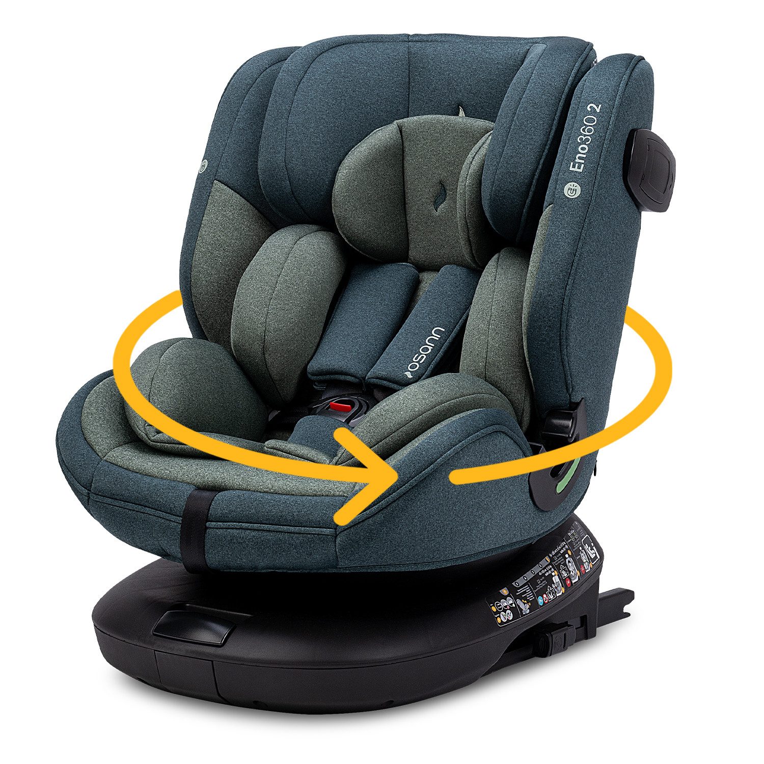 Osann Autokindersitz Eno360, ab: Geburt, bis: 12 Jahre, ab: 40 cm, bis: 150 cm, sicherer 360°Kindersitz: reboard bis 4 Jahre, verwendbar von 40-150 cm