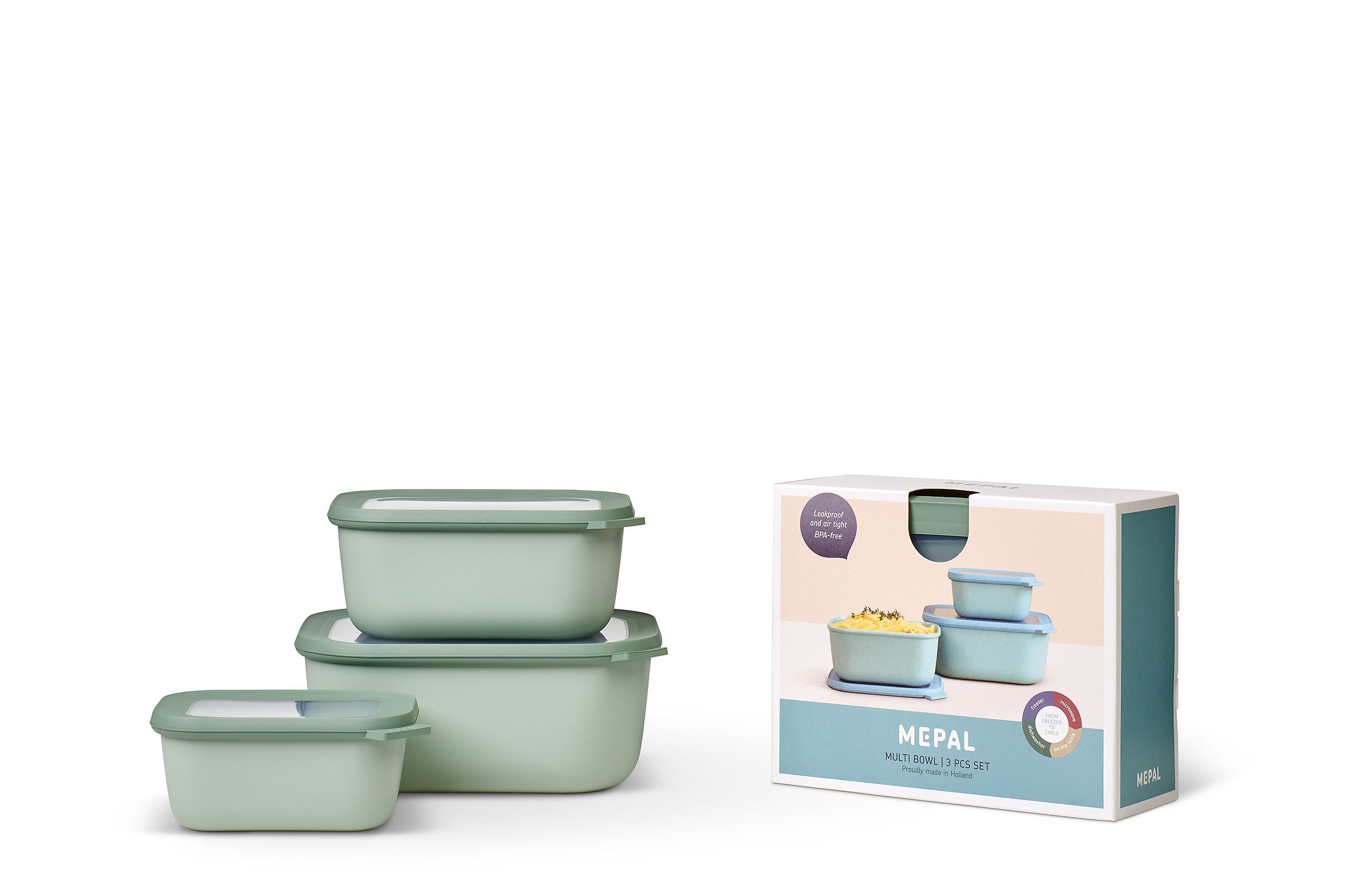 Mepal Aufbewahrungsbox Mepal Cirqula 5.25 l Mikrowellengeschir - Nordic sage