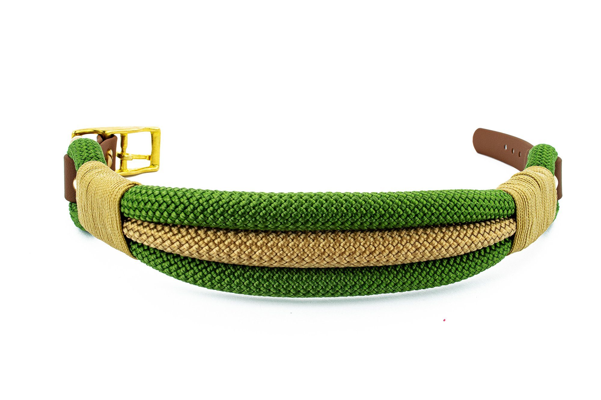 MeRuBu Seil-Halsband Für Hunde – 8 Mm Stark, Mit Messingring, Waschbar, Verstellbarer Flechtstopp
