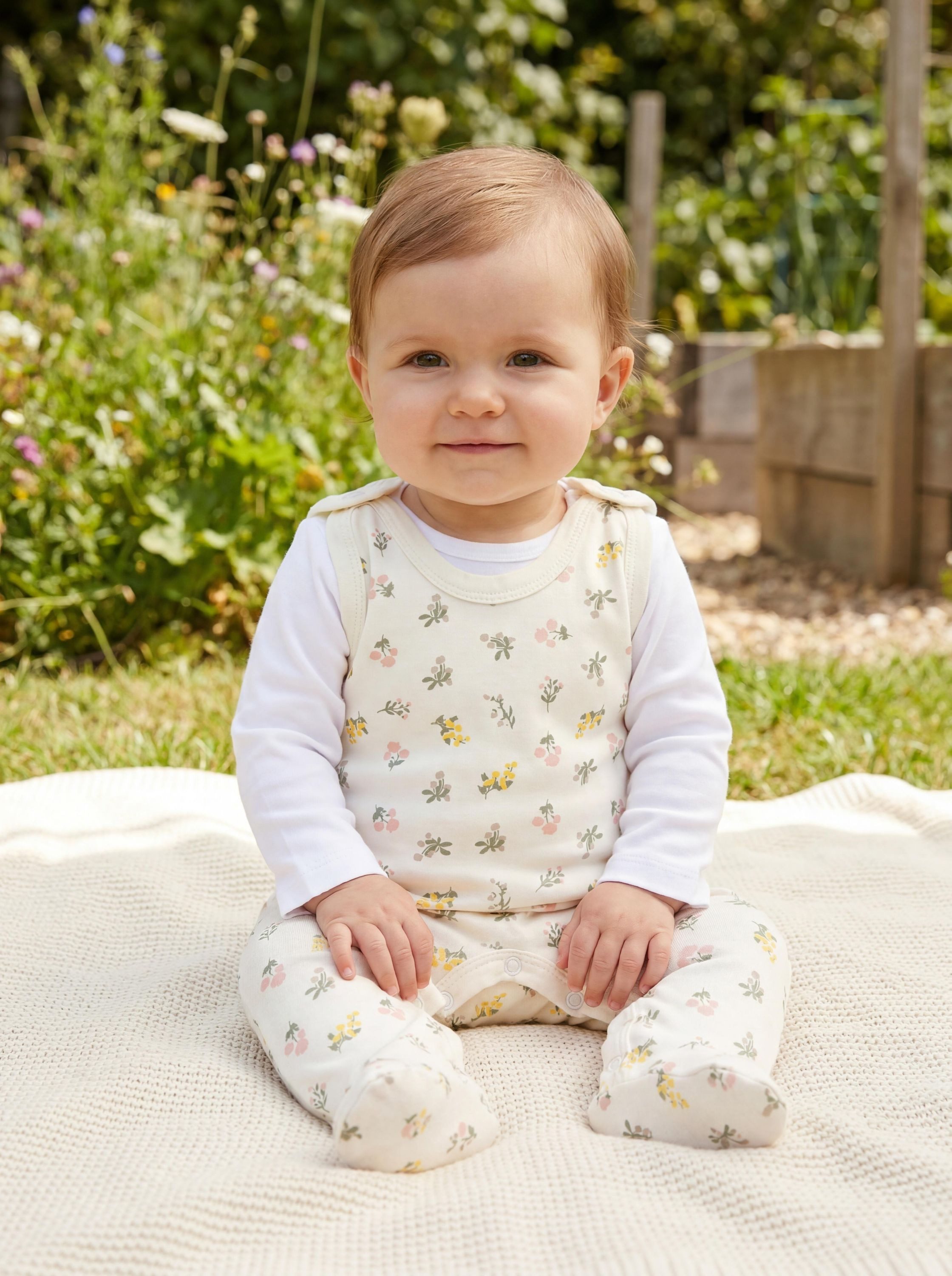TupTam Strampler TupTam Baby Mädchen Strampler mit Fuß 3er Pack