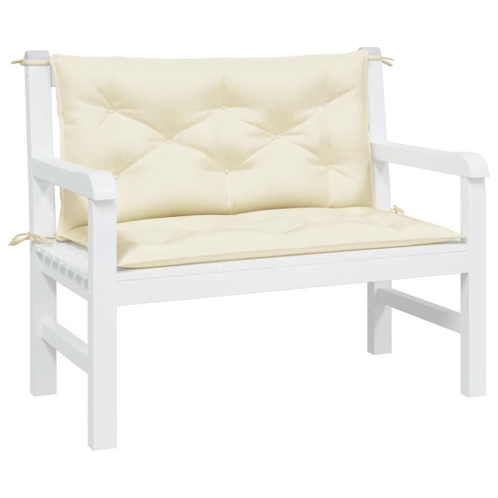 vidaXL Sitzauflage Gartenbank-Auflagen 2 Stk. Creme günstig online kaufen