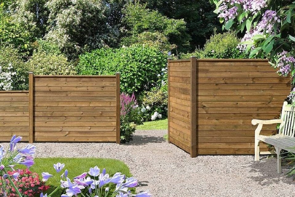 Gartenpirat Gartenzaun Sichtschutzzaun aus Kiefernholz KDI Holzzaun Anbauwand für Garten, (Flex-B), flexibel, schallschützend, blickdicht, widerstandsfähig, massiv