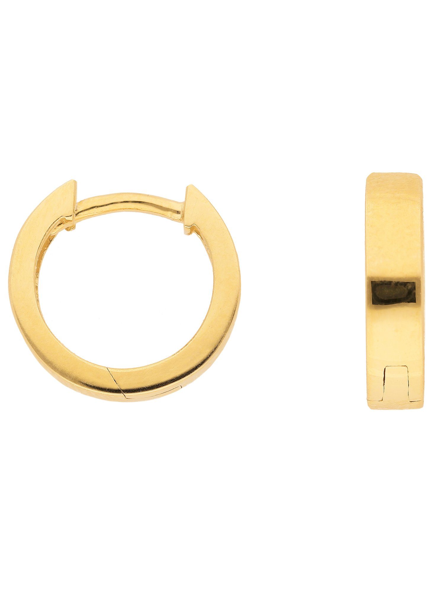 Adelia´s Paar Ohrhänger 1 Paar 585 Gold Ohrringe / Creolen Ø 11,7 mm, 585  Gold Goldschmuck für Damen