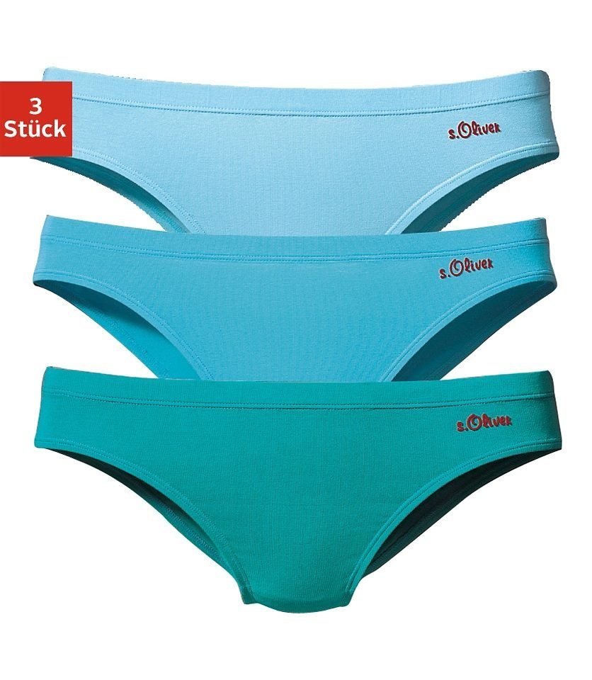 s.Oliver Bikinislip (3er-Pack) aus elastischer Baumwoll-Qualität günstig online kaufen